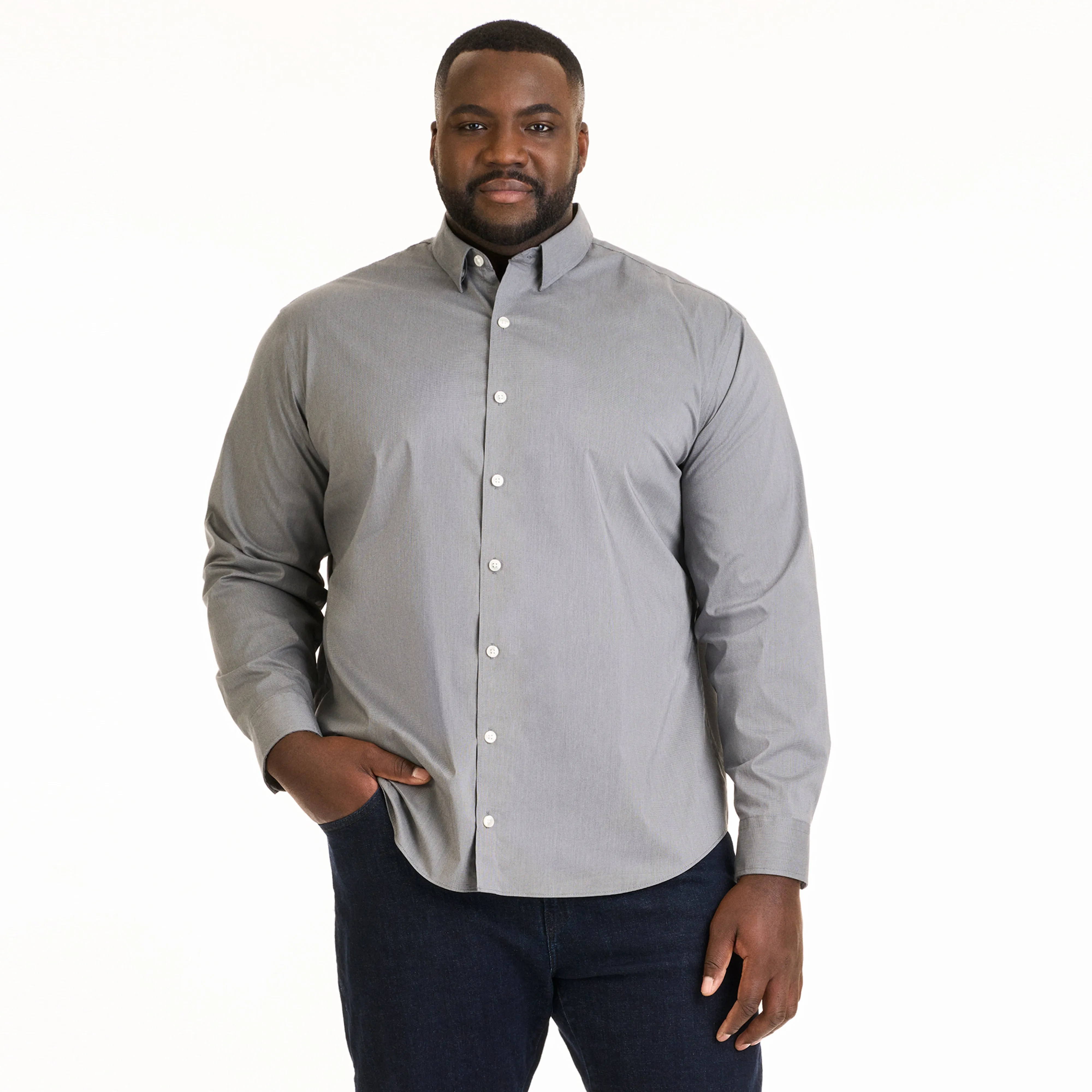Cronbie Long Sleeve Stain Shield Shirt - Big & Tall sold by Van Heusen product image thumbnail 5