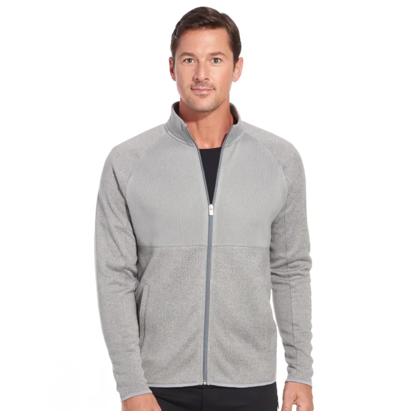 Essential Blocked Sweater Fleece Full Zip Up Regular Fit sold by Van Heusen