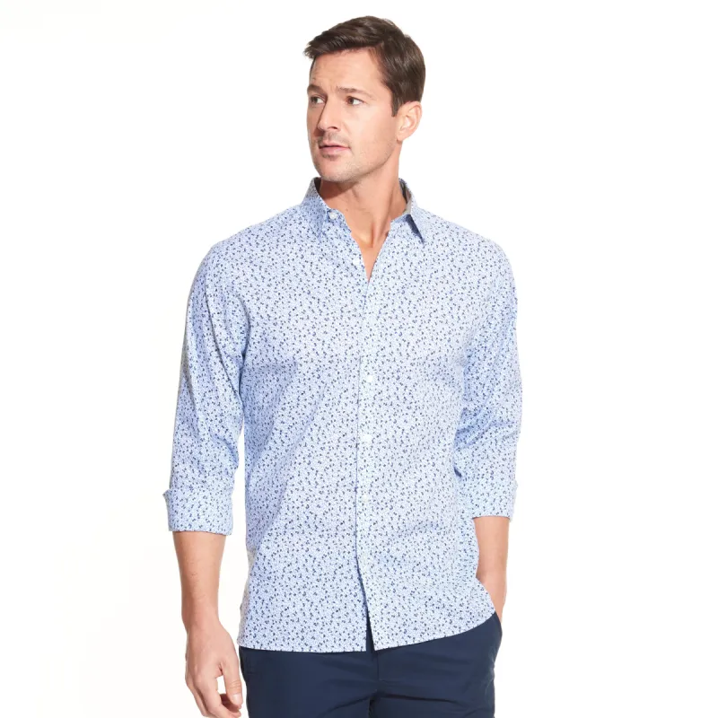 Essential Stain Shield Long Sleeve Shirt Regular Fit - Micro Floral sold by Van Heusen