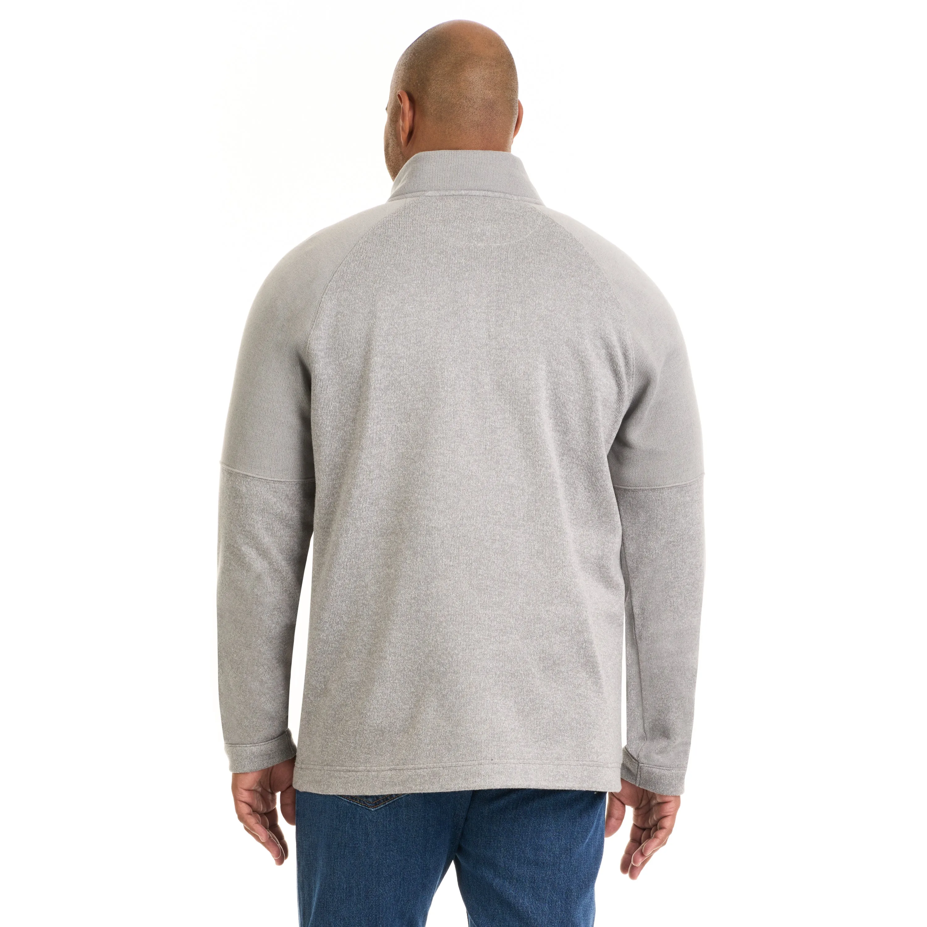 Essential Sweater Fleece Blocked Quarter Zip - Big & Tall sold by Van Heusen product image thumbnail 5