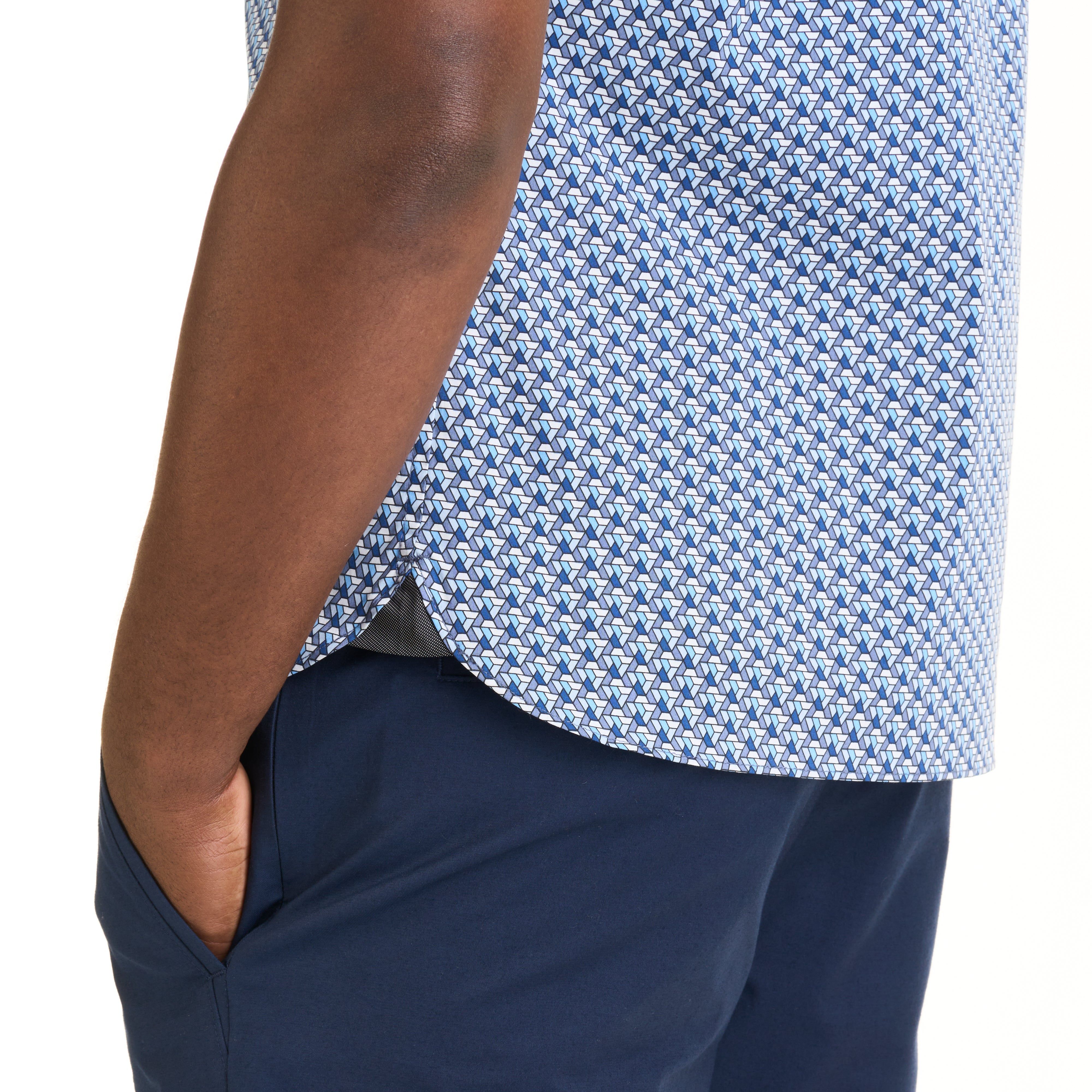 Performance Tile Woven Print Short Sleeve Shirt - Slim Fit sold by Van Heusen product image thumbnail 4