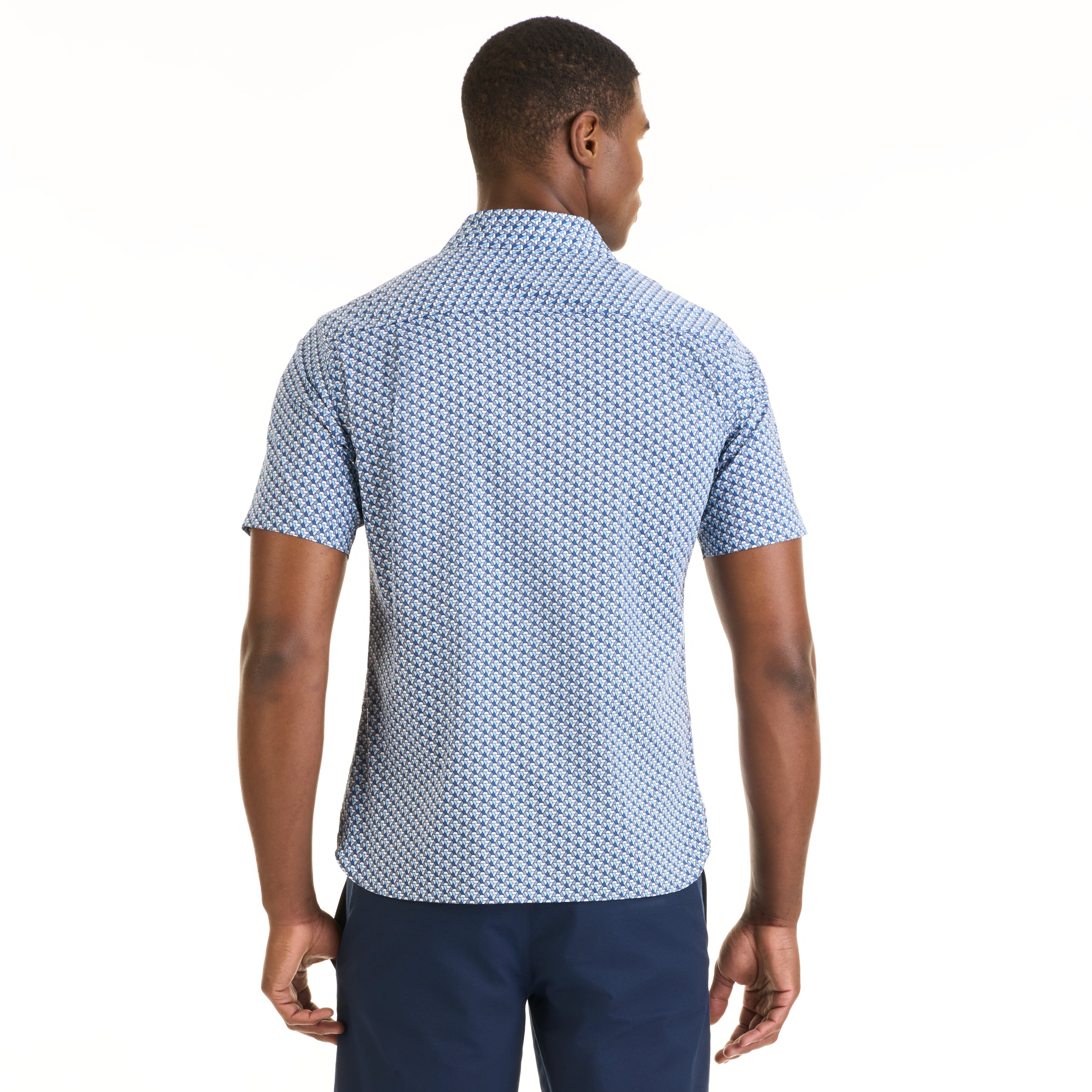 Performance Tile Woven Print Short Sleeve Shirt - Slim Fit sold by Van Heusen product image thumbnail 5