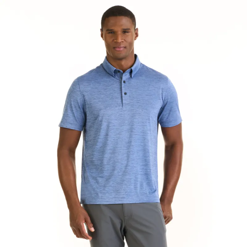 Performance Heather Striped Polo sold by Van Heusen