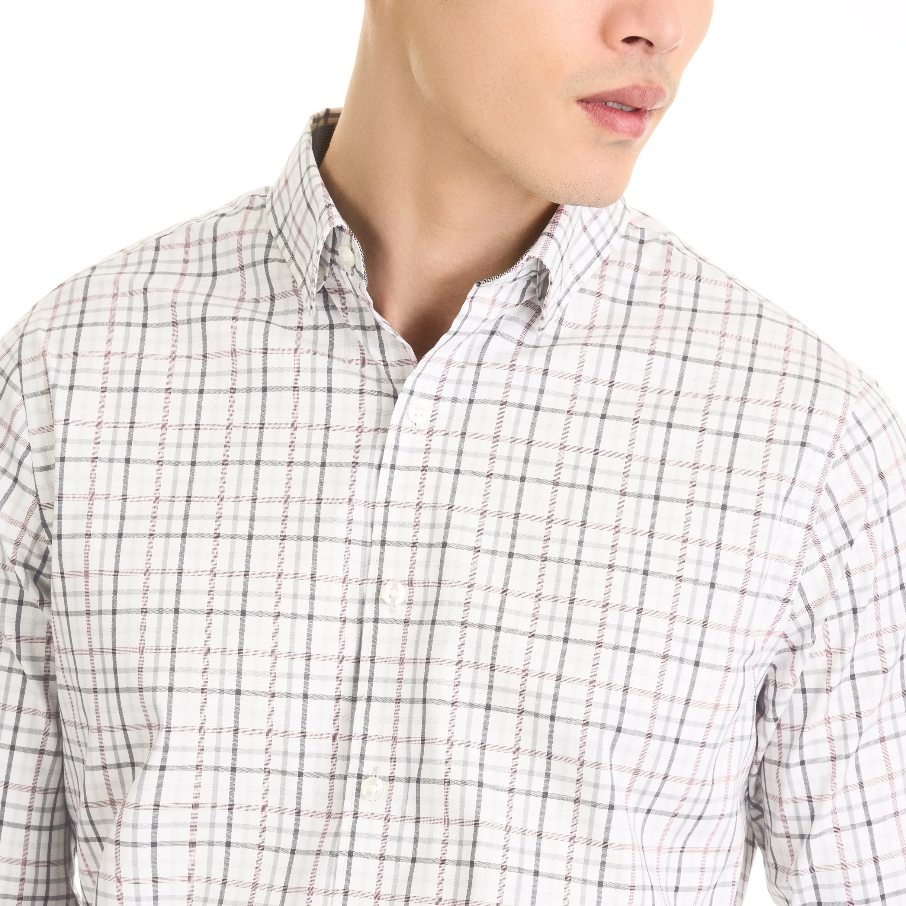 Essential Stain Shield Shirt Long Sleeve Wovens Tattersall Print - Slim Fit sold by Van Heusen product image thumbnail 3
