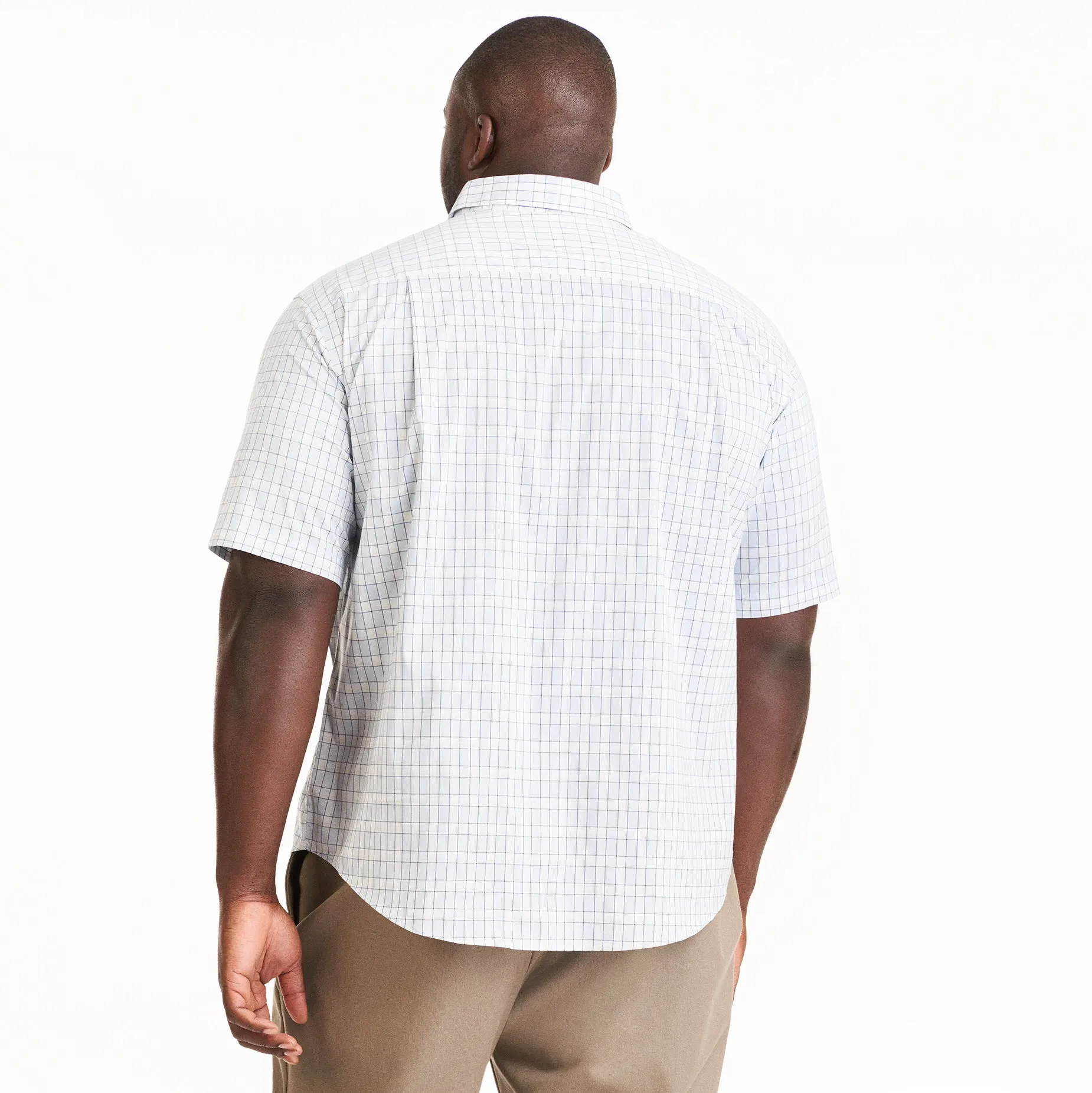 Essential Stain Shield Vertical Plaid Woven Short Sleeve Shirt - Big & Tall sold by Van Heusen product image thumbnail 4