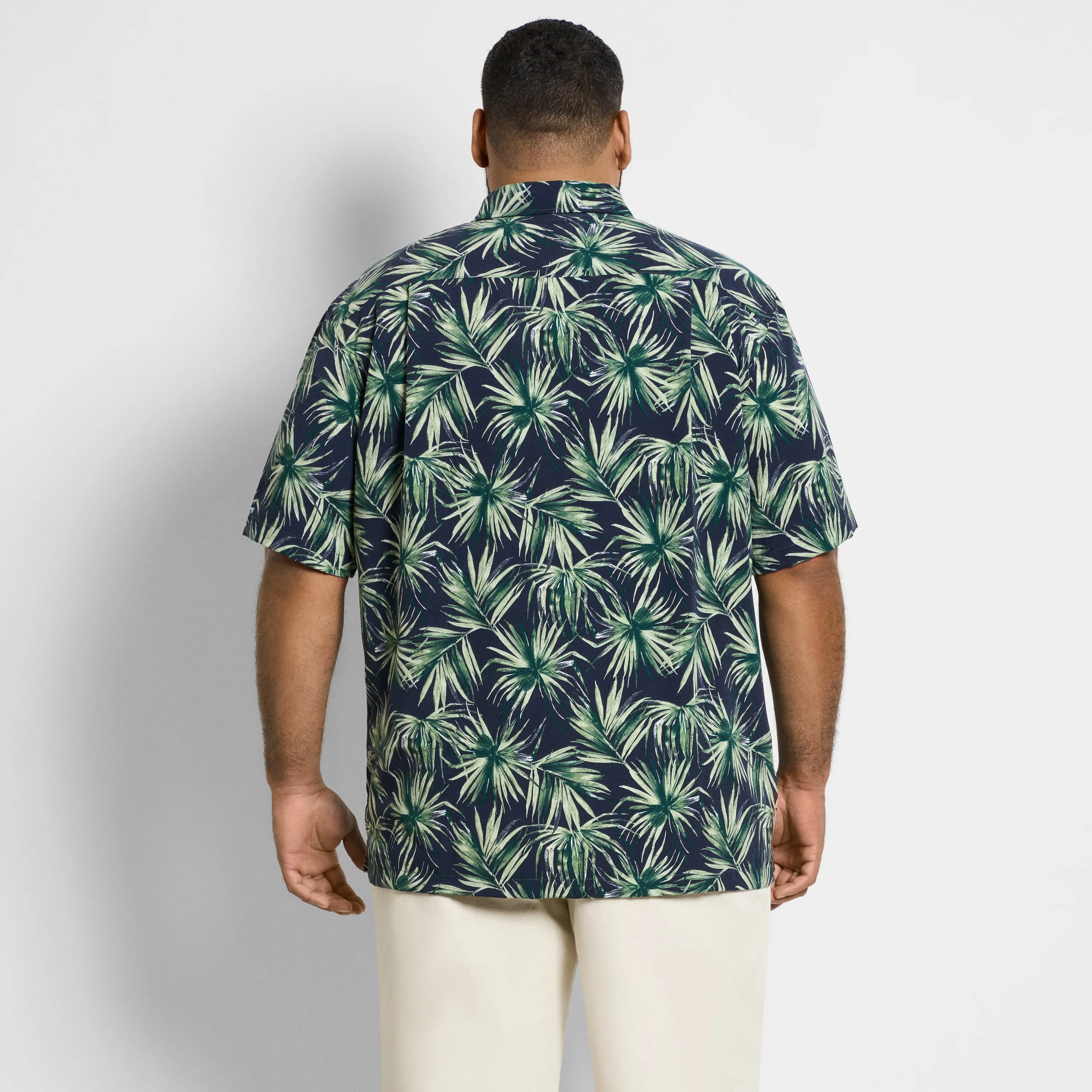 Weekend Short Sleeve Camp Palm Print Shirt - Big & Tall sold by Van Heusen product image thumbnail 4