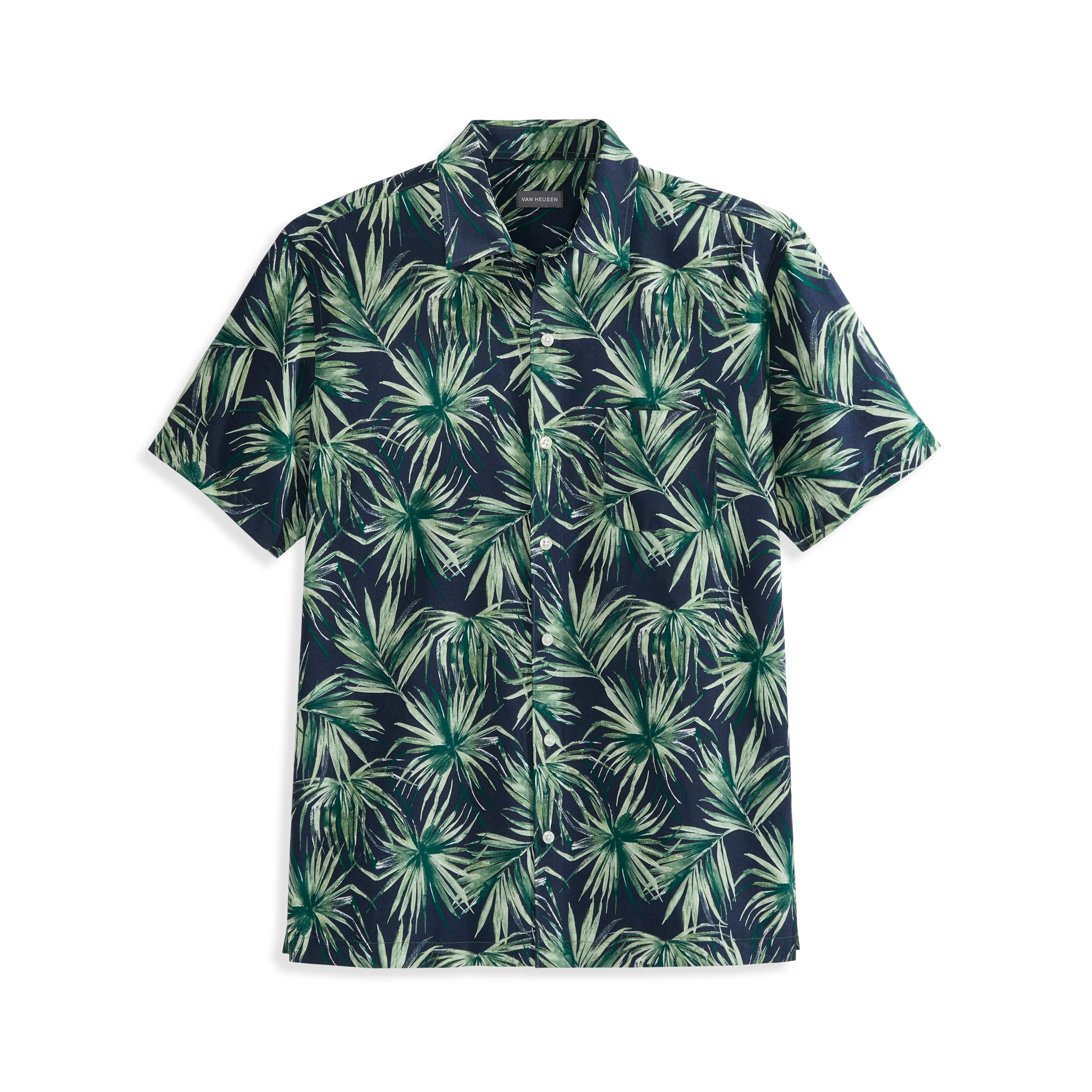 Weekend Short Sleeve Camp Palm Print Shirt - Big & Tall sold by Van Heusen product image thumbnail 5