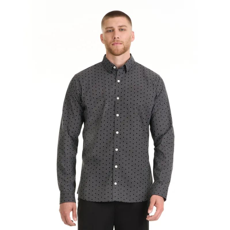 Essential Stain Shield Shirt Long Sleeve Wovens Drop Geo Print - Big & Tall sold by Van Heusen