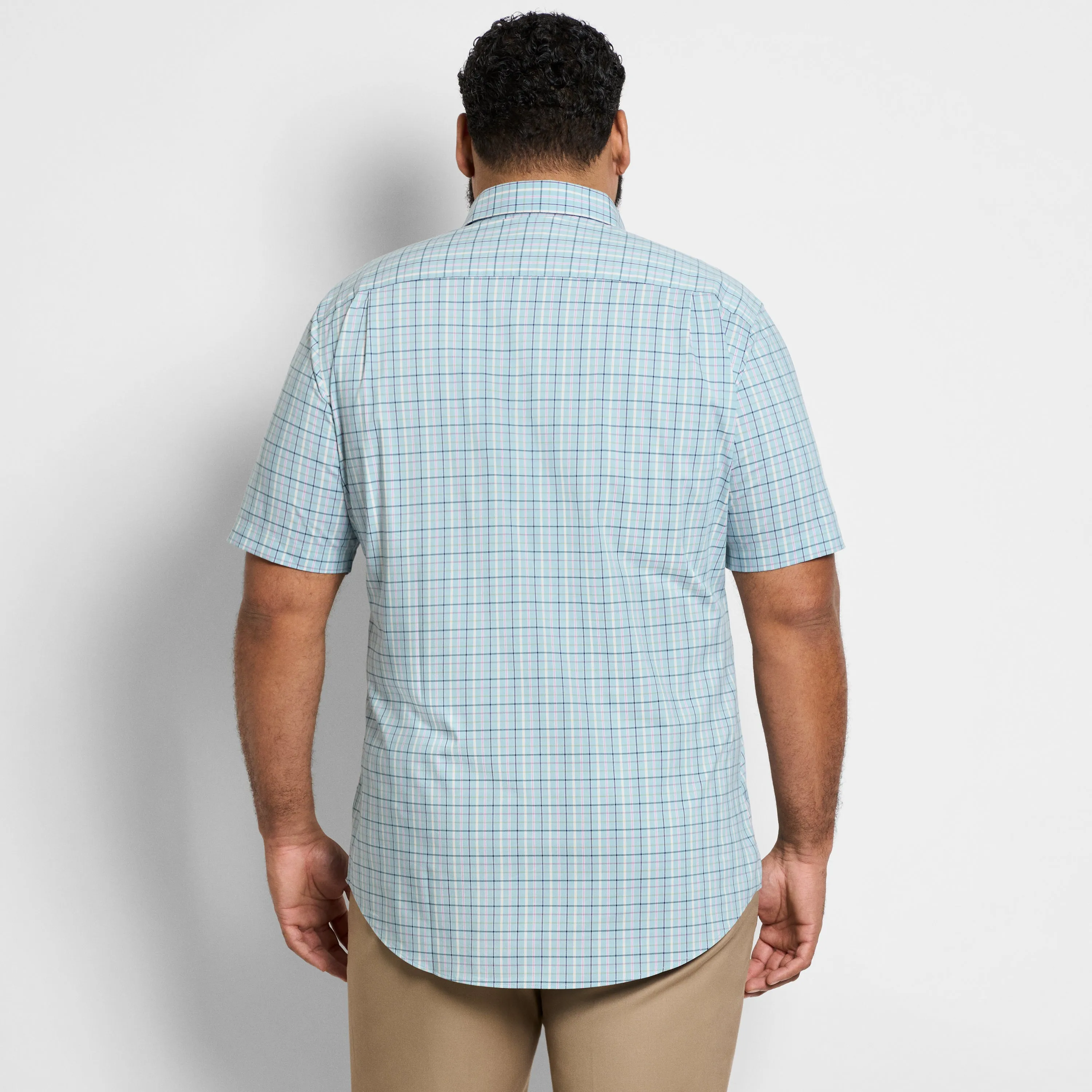 Folsen Short Sleeve Stain Shield Tonal Tattersall - Big & Tall sold by Van Heusen product image thumbnail 4