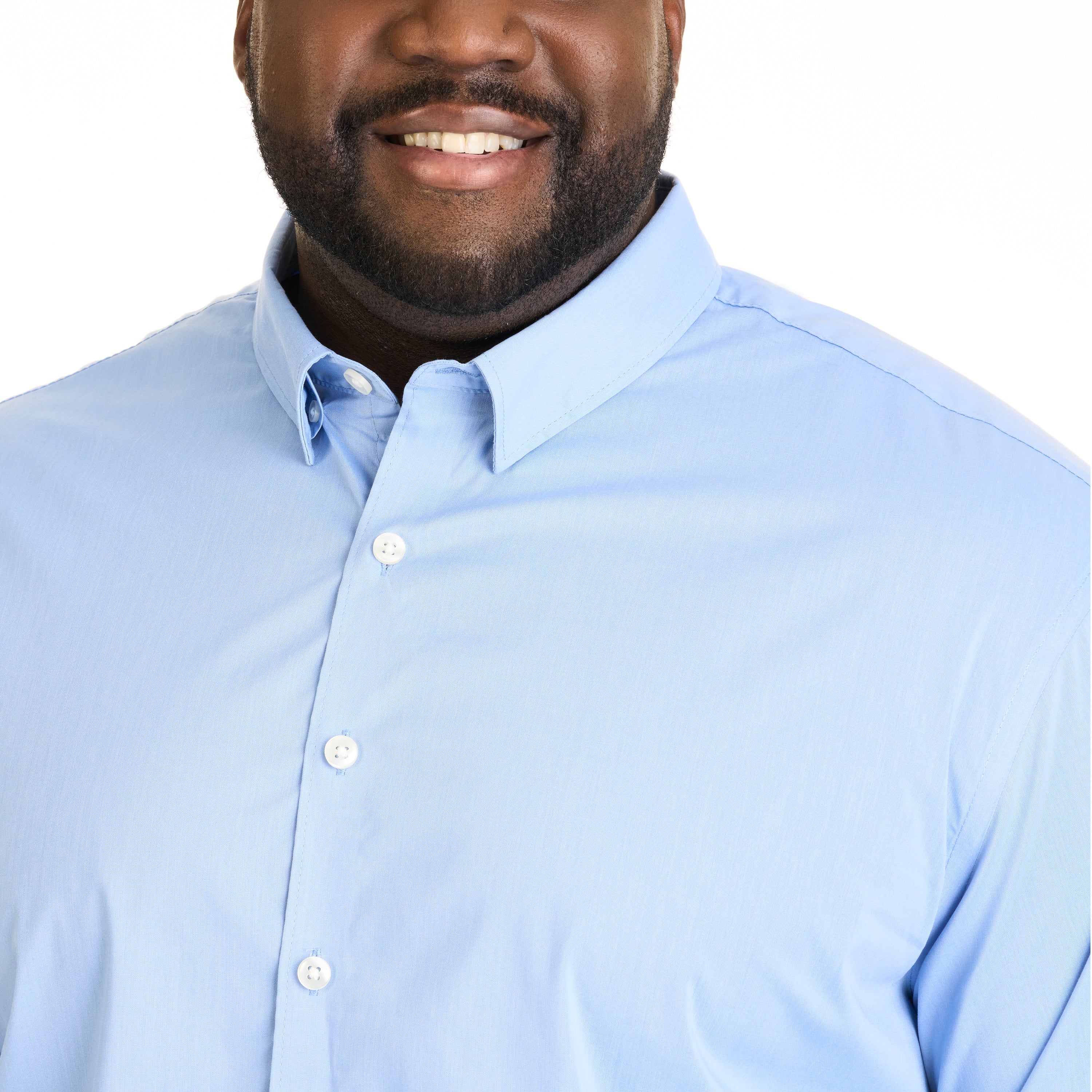 Essential Stain Shield Cotton Long Sleeve Shirt Regular Fit - Big & Tall sold by Van Heusen product image thumbnail 2