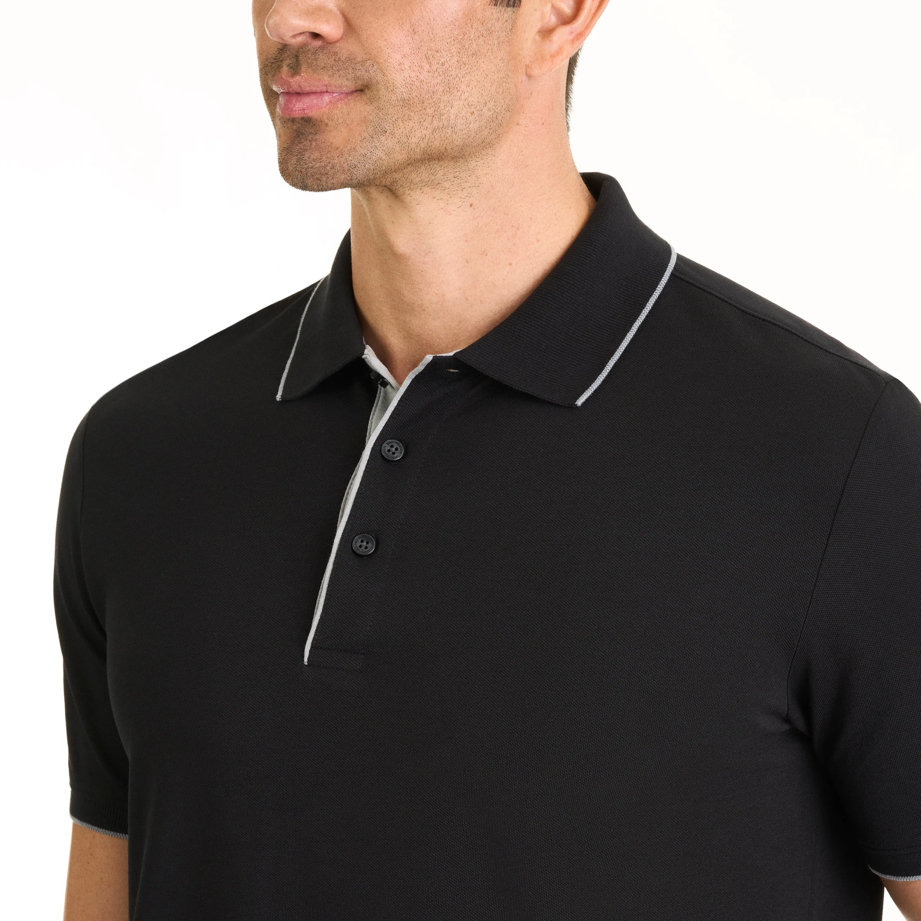 Essential Tailored Comfort Pique Stain Shield Polo sold by Van Heusen product image thumbnail 4