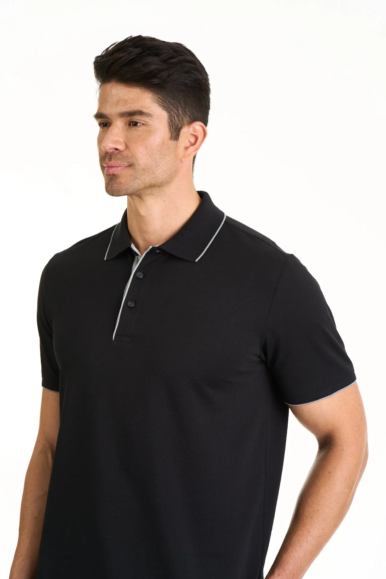 Essential Tailored Comfort Pique Stain Shield Polo sold by Van Heusen product image thumbnail 3