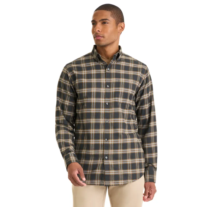 Weekend Twill Classic Plaid Long Sleeve Button Up Top – Regular Fit sold by Van Heusen