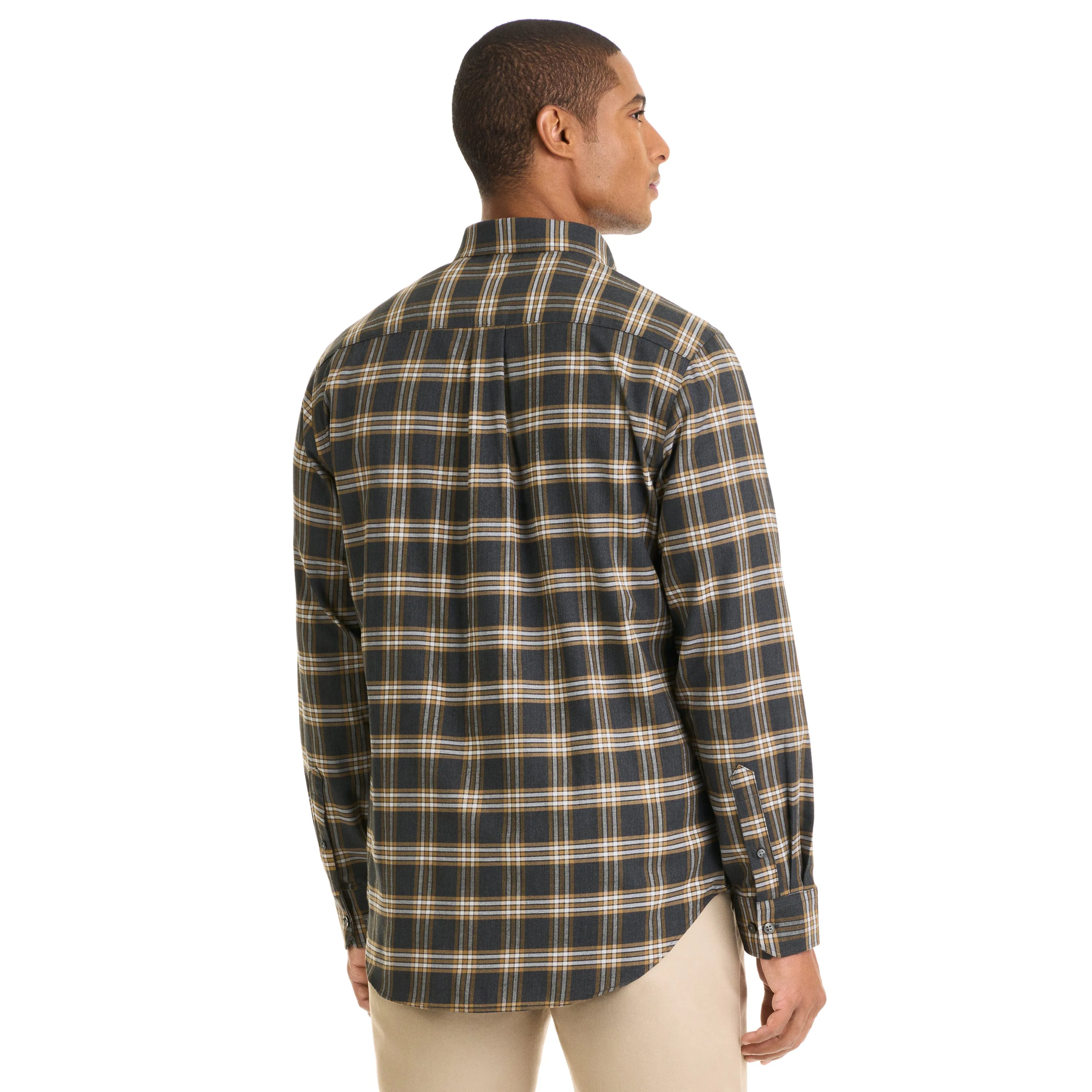 Weekend Twill Classic Plaid Long Sleeve Button Up Top – Regular Fit sold by Van Heusen product image thumbnail 3