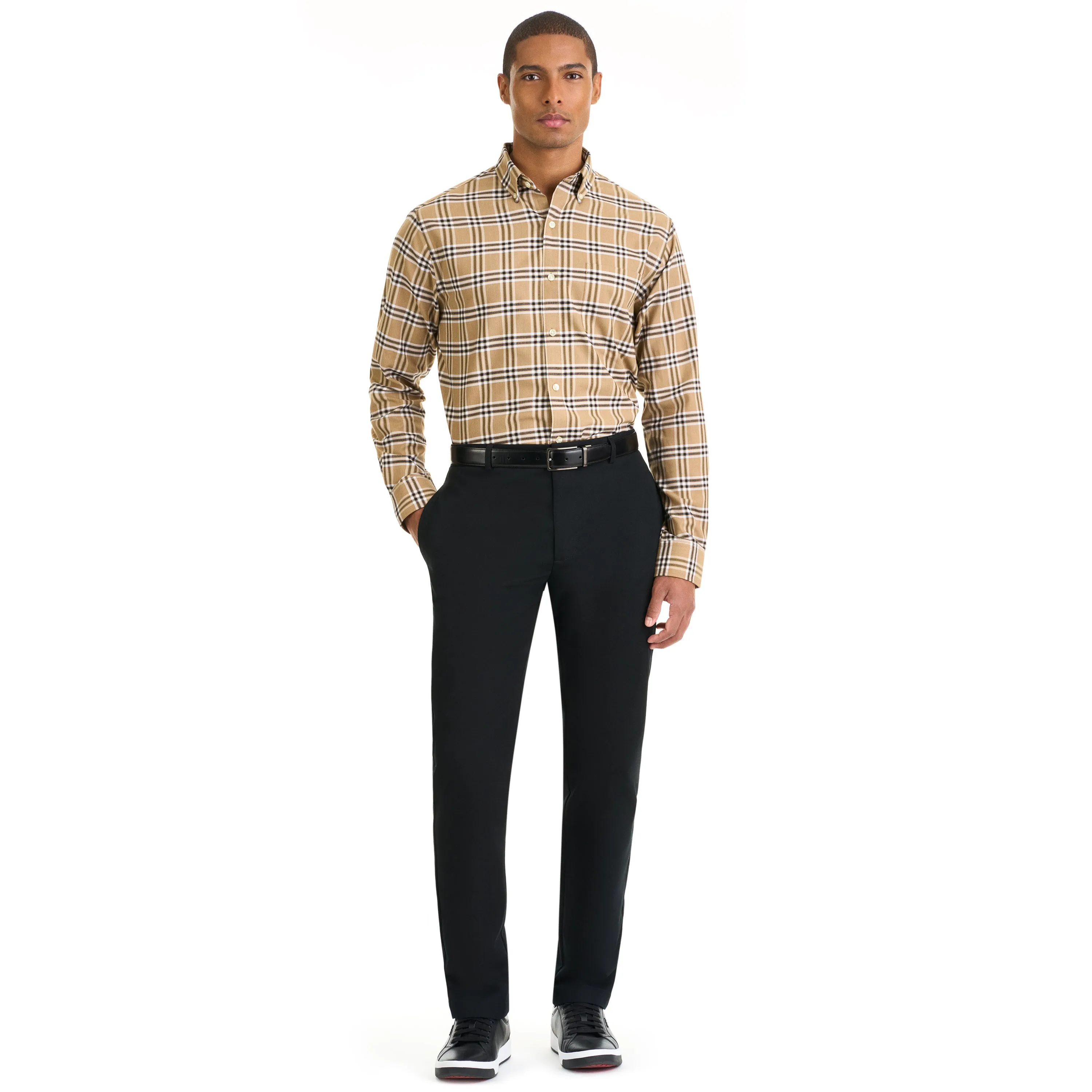 Weekend Twill Classic Plaid Long Sleeve Button Up Top – Regular Fit sold by Van Heusen product image thumbnail 5