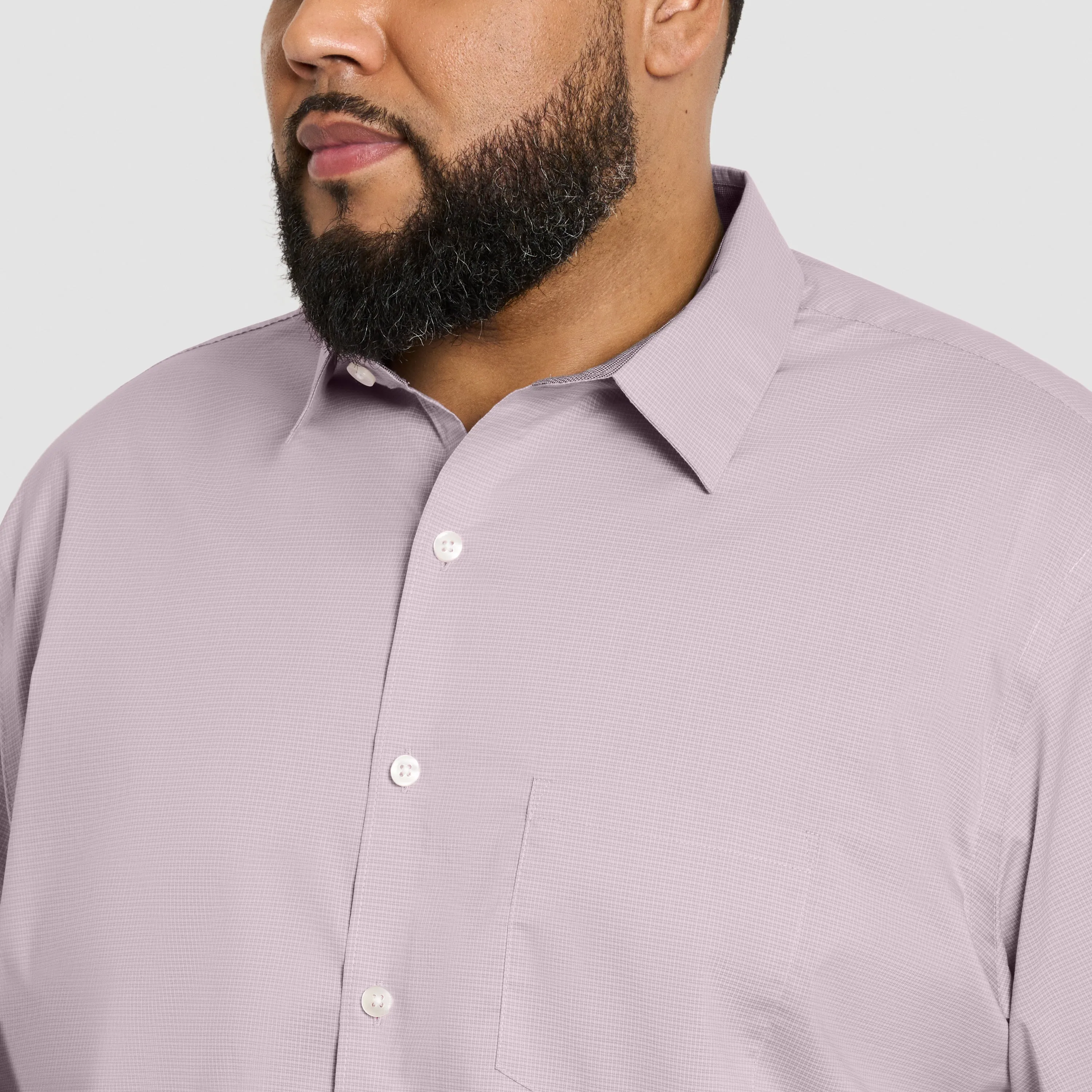 Folsen Short Sleeve Stain Shield Texture Solid - Big & Tall sold by Van Heusen product image thumbnail 3