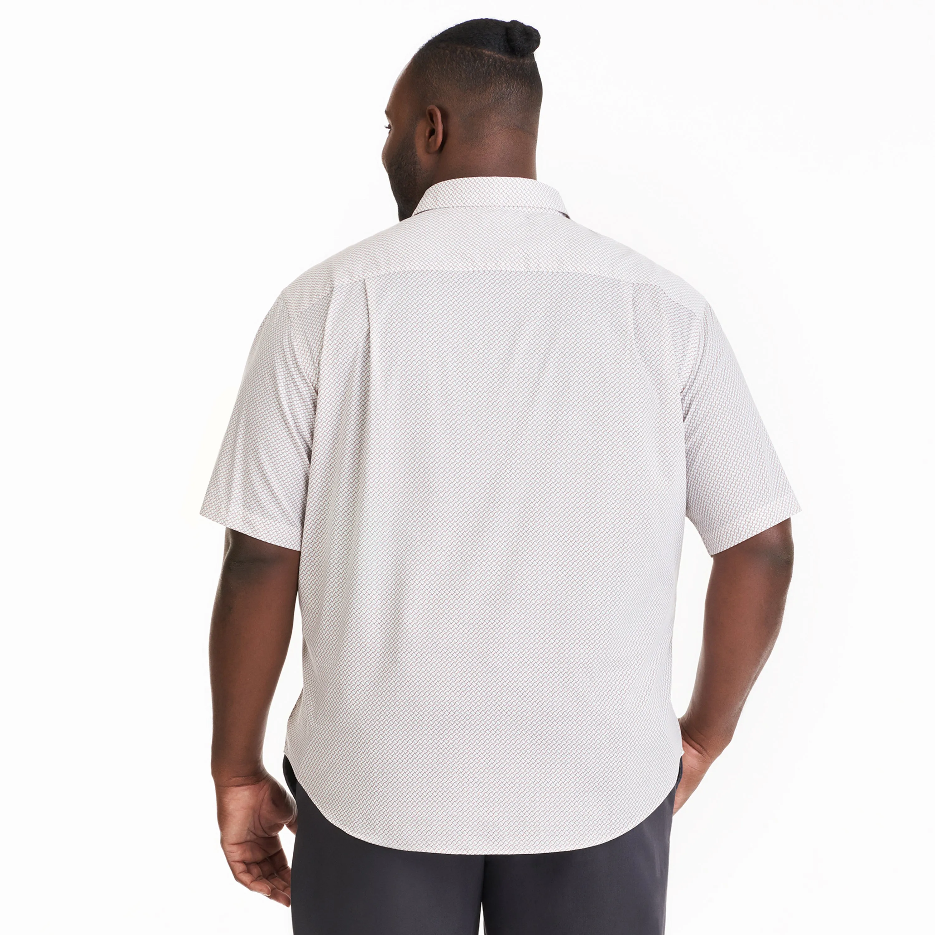 Essential Stain Shield Woven All Over Print Short Sleeve Shirt - Big & Tall sold by Van Heusen product image thumbnail 4