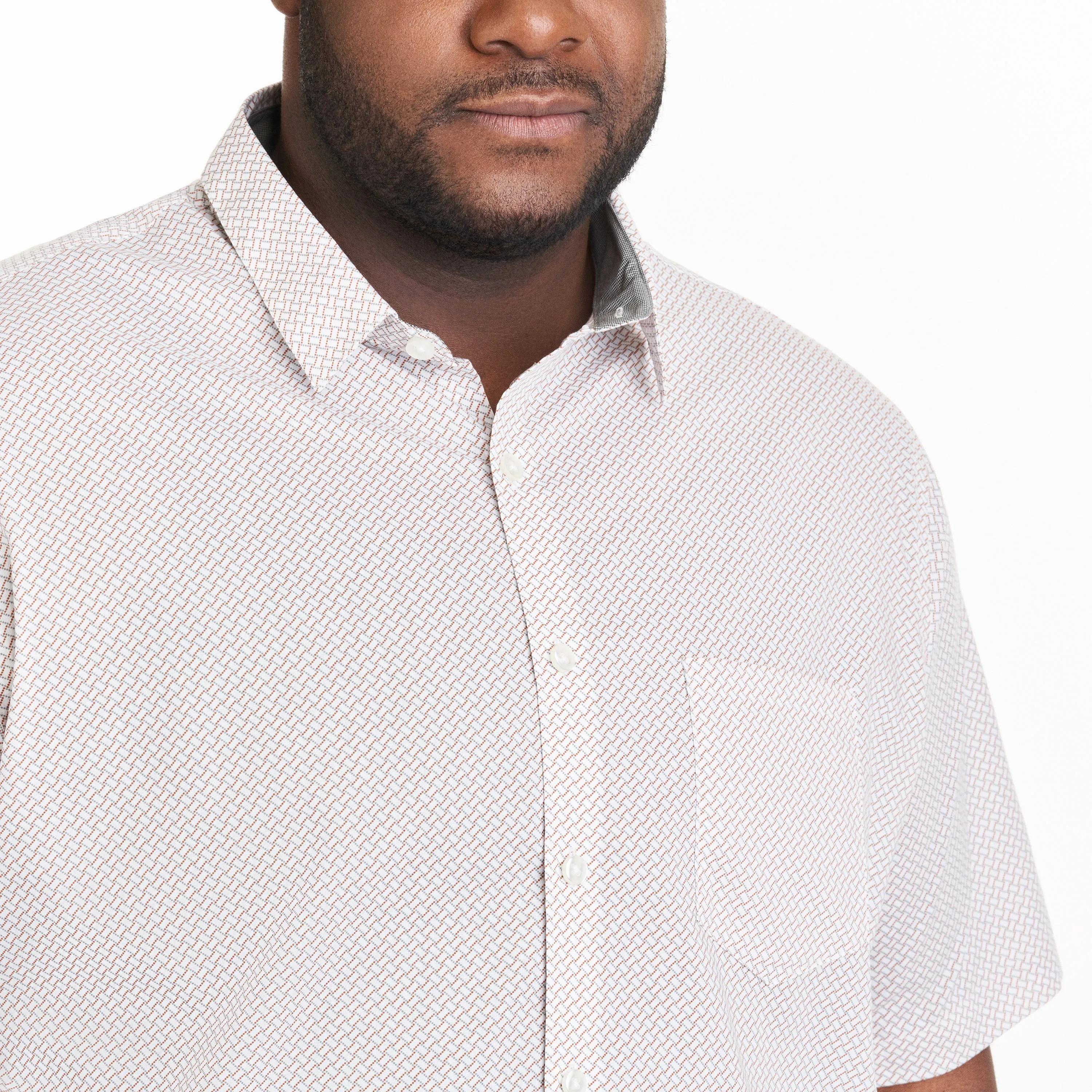 Essential Stain Shield Woven All Over Print Short Sleeve Shirt - Big & Tall sold by Van Heusen product image thumbnail 3