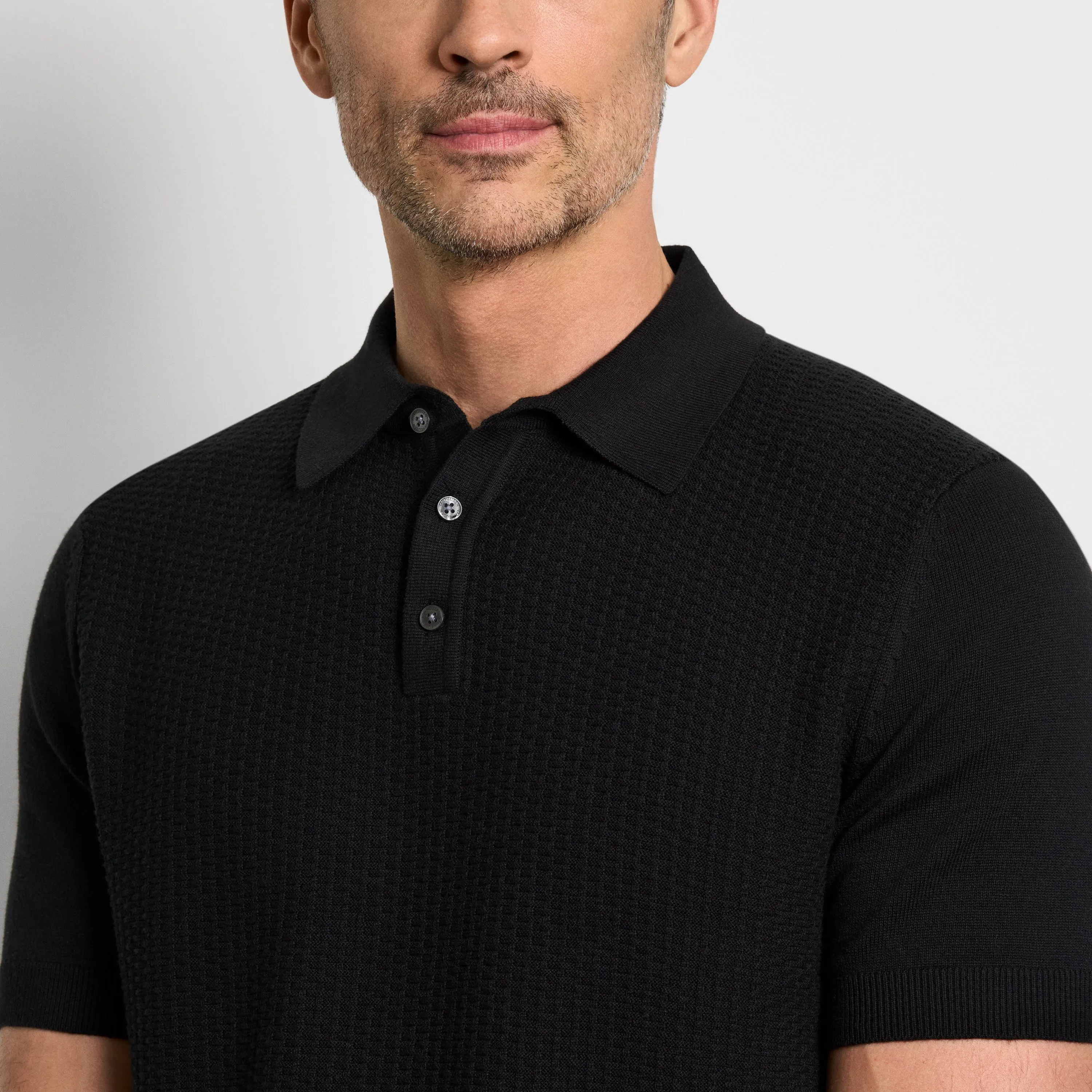 Essential Pearce Texture Sweater Knit Polo sold by Van Heusen product image thumbnail 3
