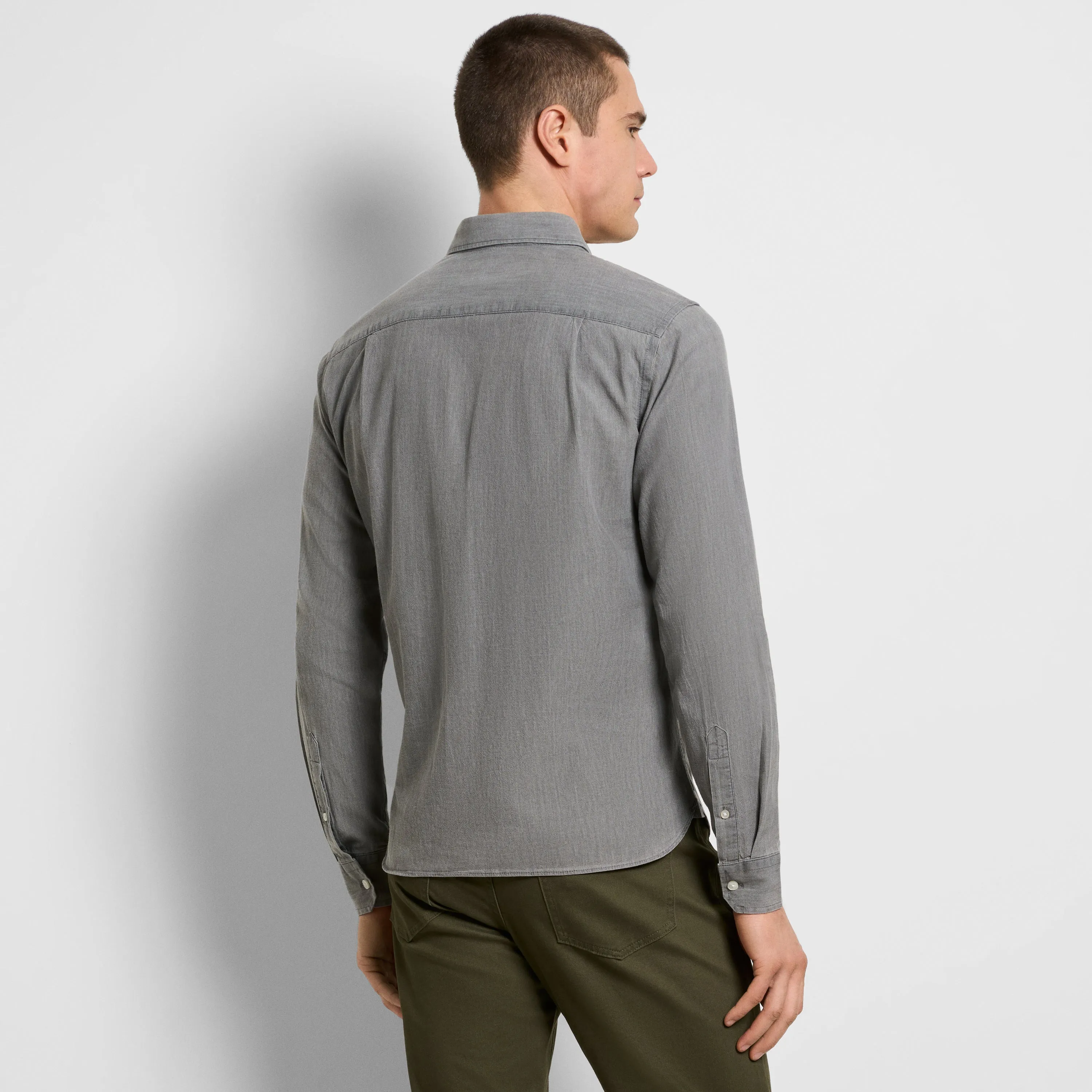 Cronbie Long Sleeve Indigo Shirt High Rise Solid - Slim Fit sold by Van Heusen product image thumbnail 5