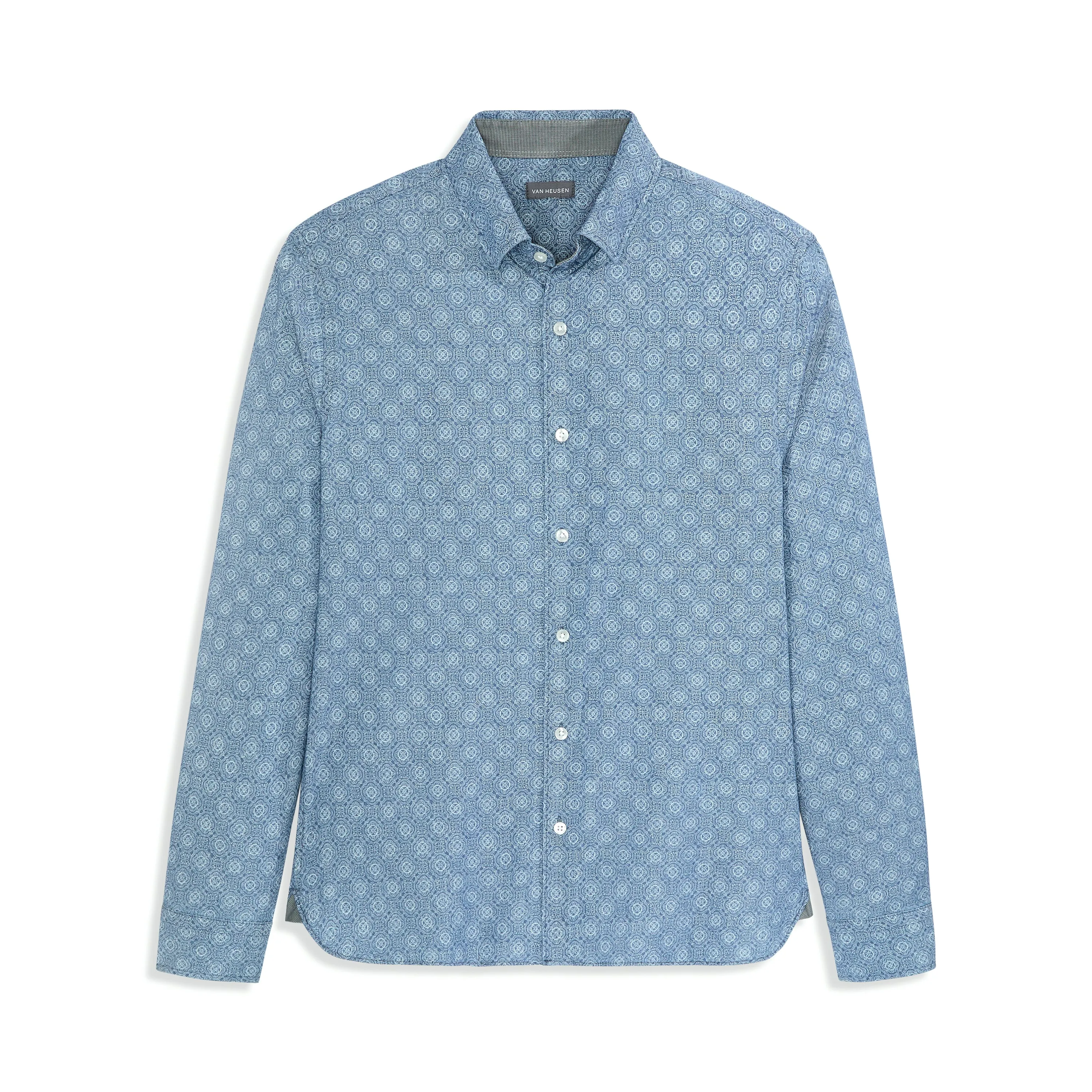 Cronbie Long Sleeve Indigo Foulard Shirt - Slim Fit sold by Van Heusen product image thumbnail 5