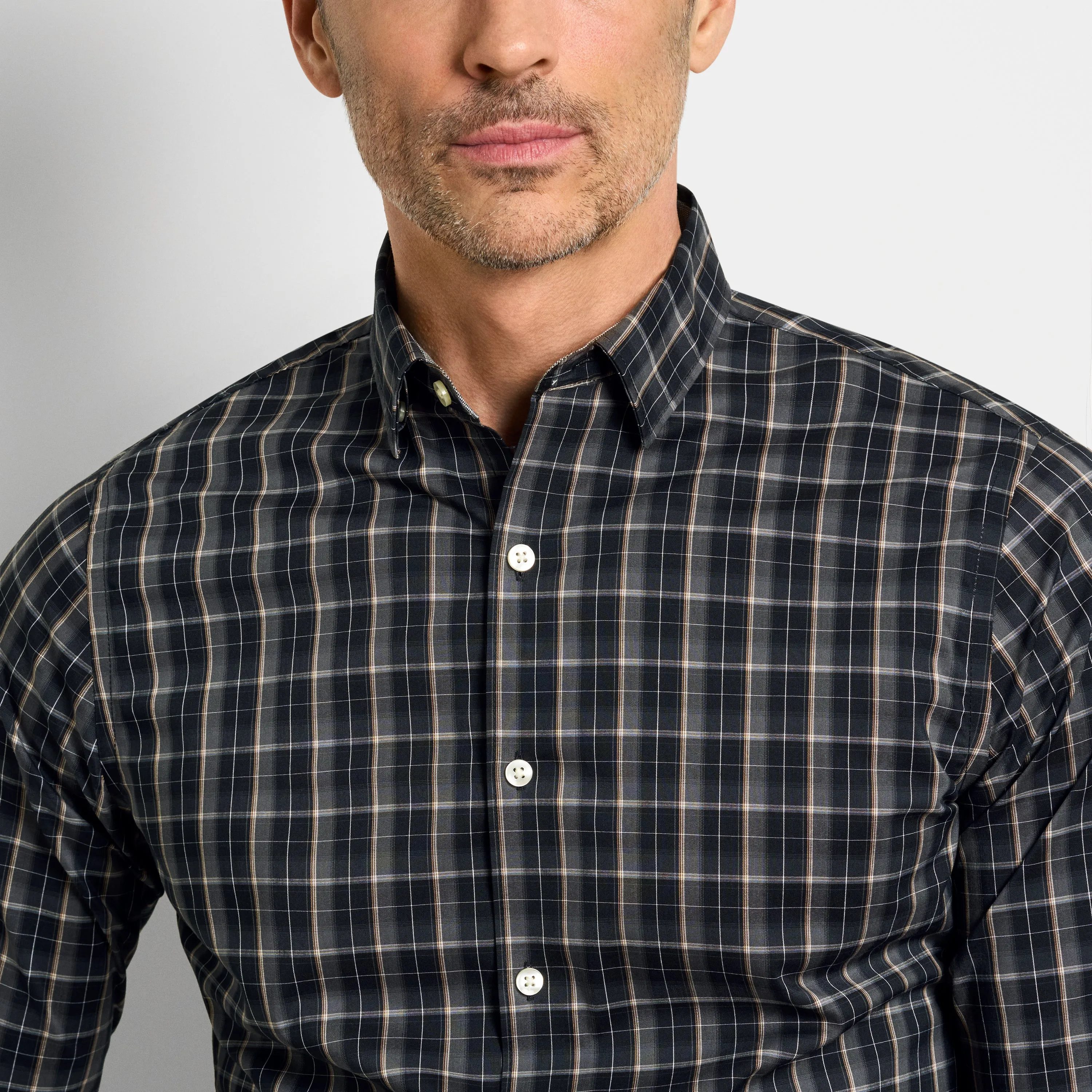 Cronbie Long Sleeve Stain Shield Shirt Updated Plaid Print - Slim Fit sold by Van Heusen product image thumbnail 3