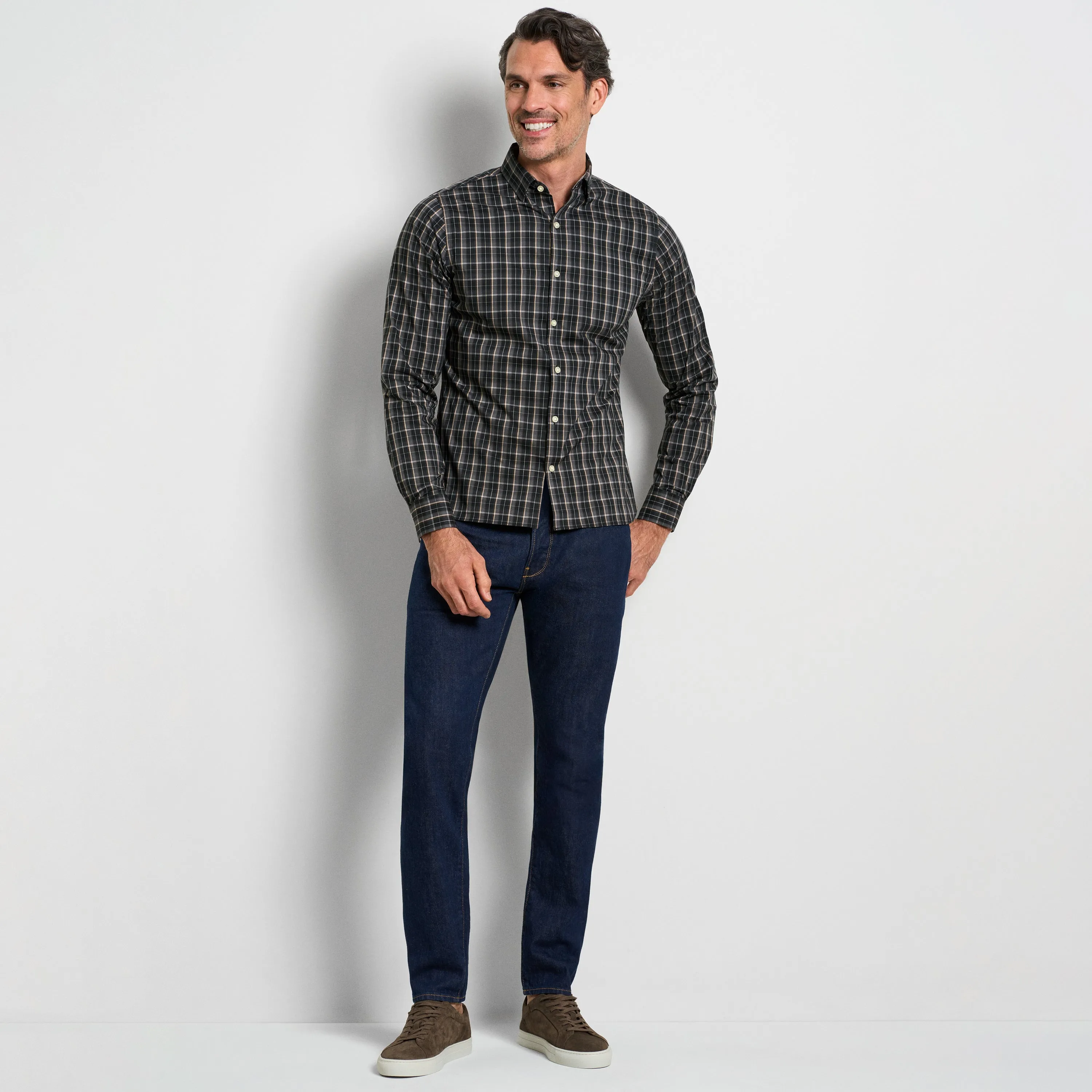 Cronbie Long Sleeve Stain Shield Shirt Updated Plaid Print - Slim Fit sold by Van Heusen product image thumbnail 2