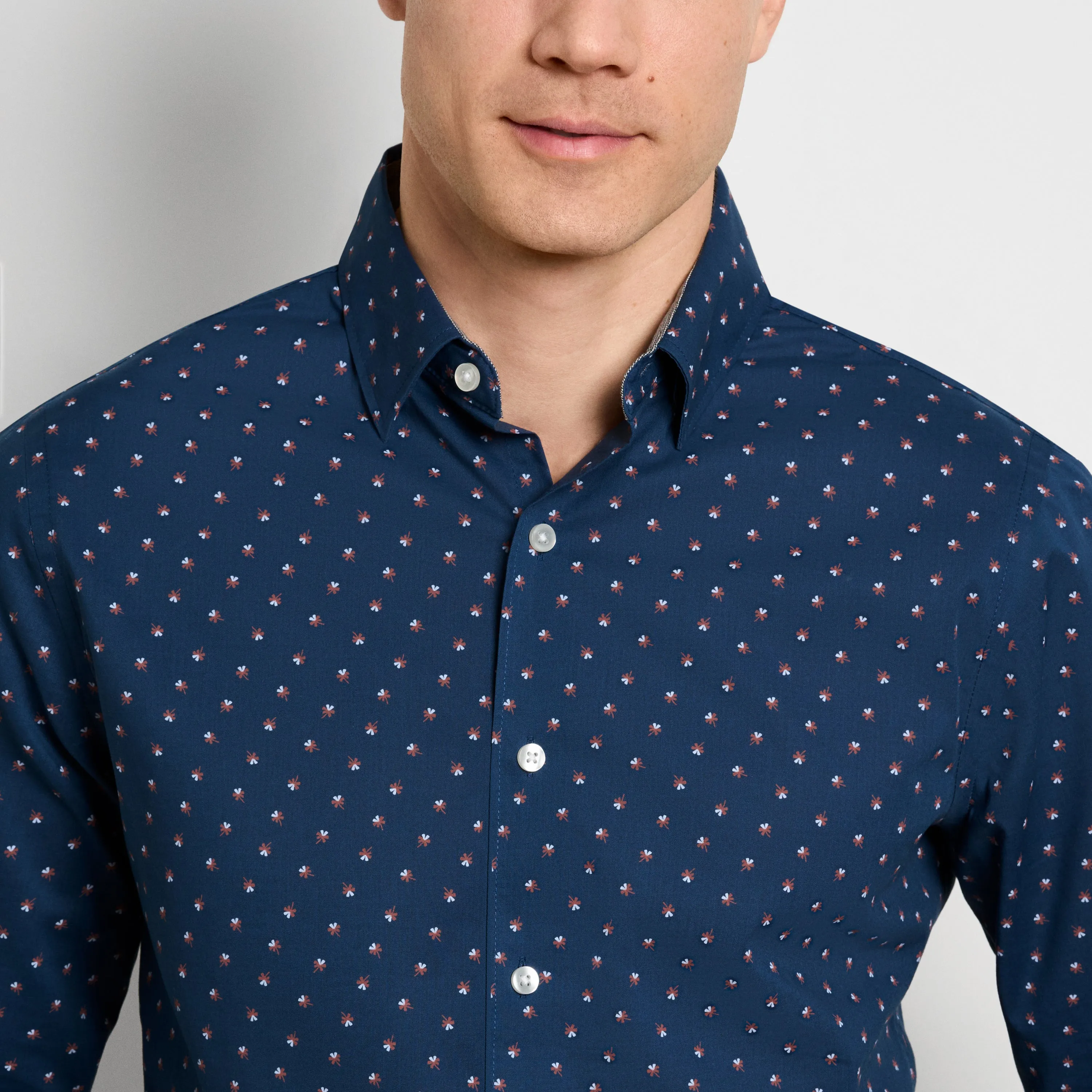 Cronbie Long Sleeve Stain Shield Shamrock Print - Slim Fit sold by Van Heusen product image thumbnail 3