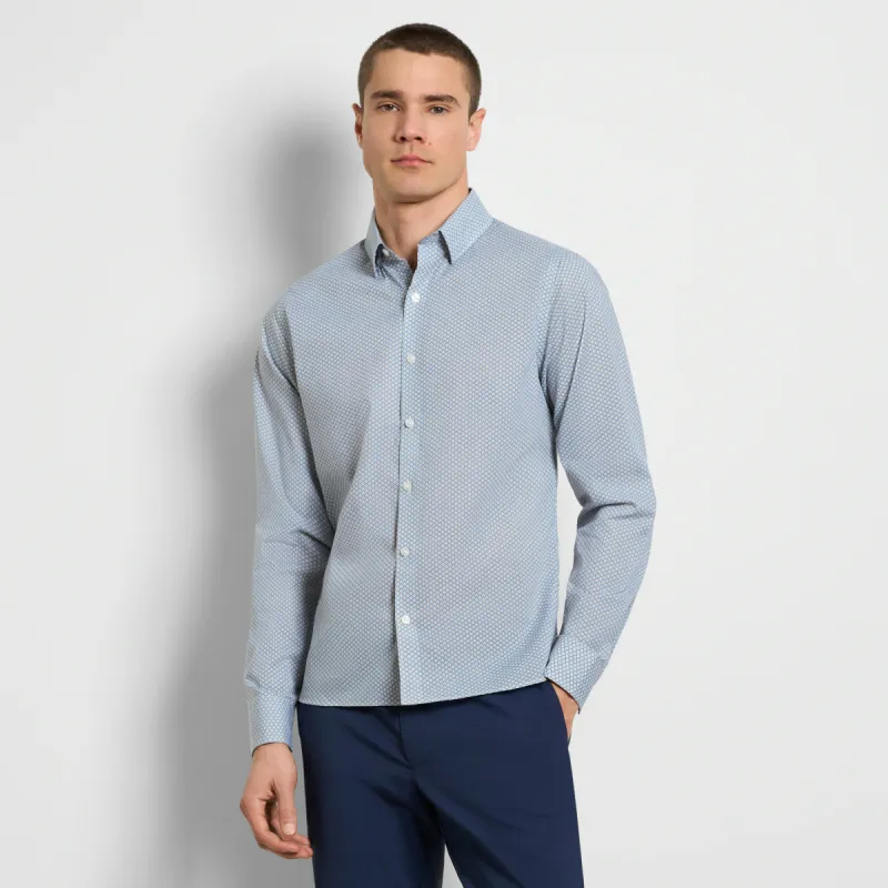 Cronbie Long Sleeve Stain Shield Mountain Print - Slim Fit sold by Van Heusen