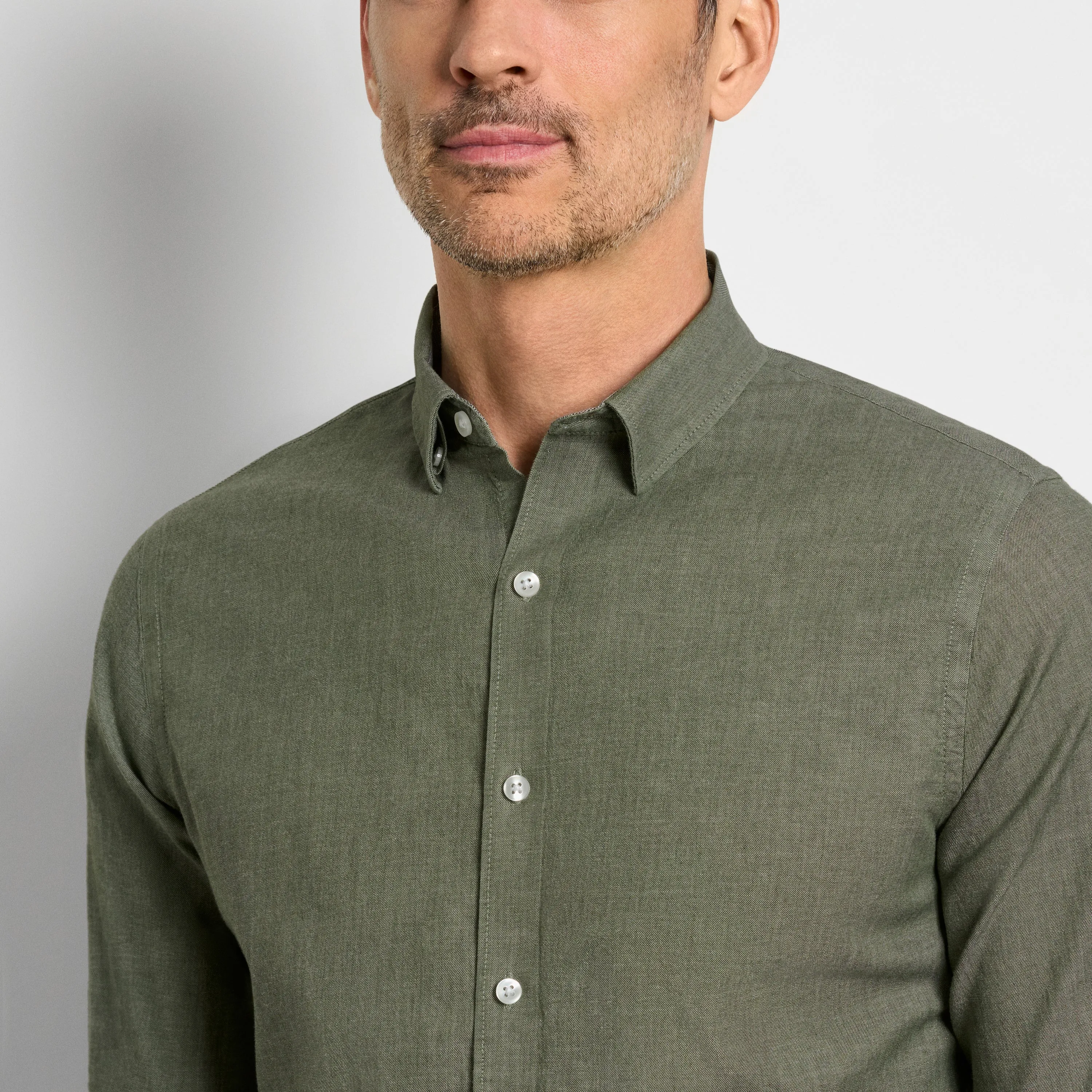 Cronbie Long Sleeve Indigo Shirt Solid - Slim Fit sold by Van Heusen product image thumbnail 3