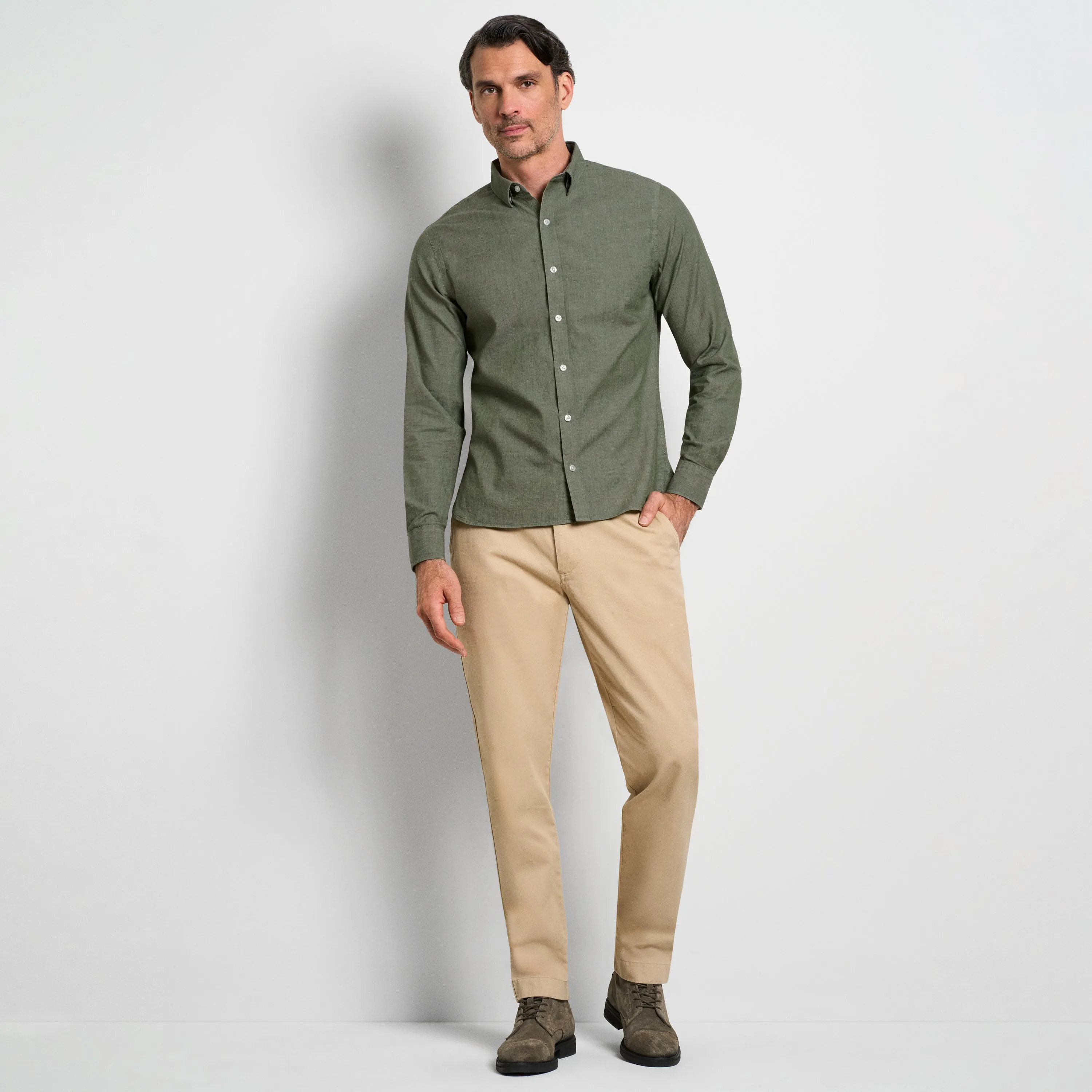 Cronbie Long Sleeve Indigo Shirt Solid - Slim Fit sold by Van Heusen product image thumbnail 2