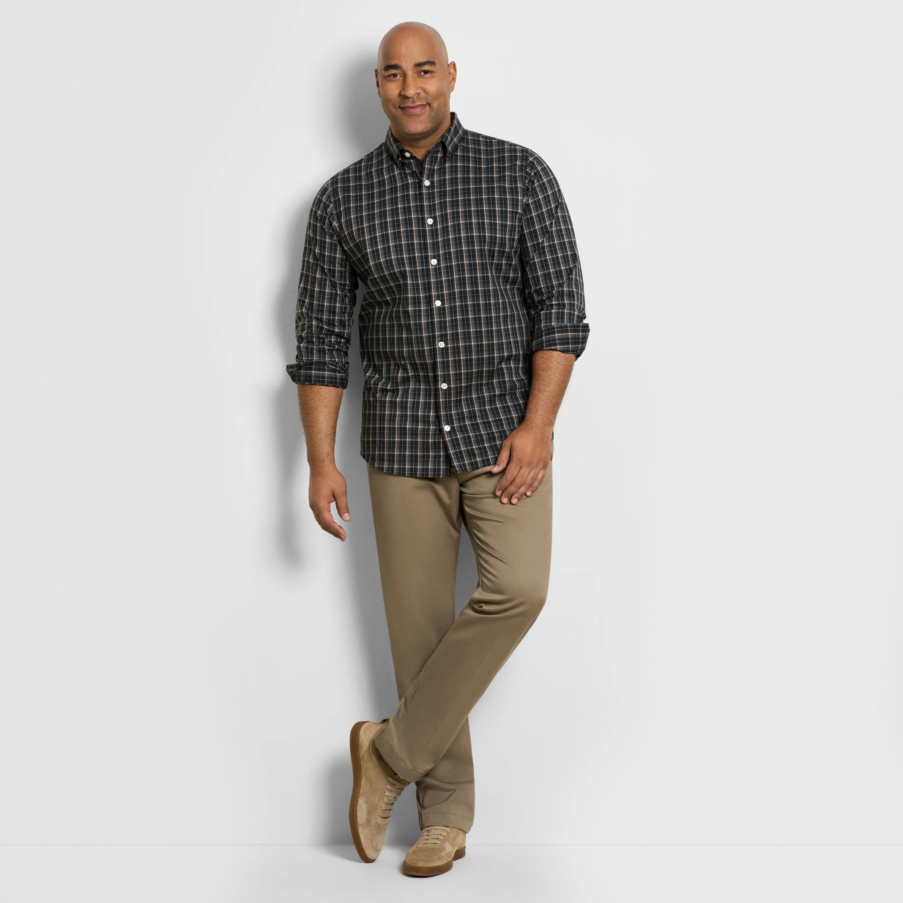 Cronbie Long Sleeve Stain Shield Shirt Updated Plaid - Big & Tall sold by Van Heusen product image thumbnail 2