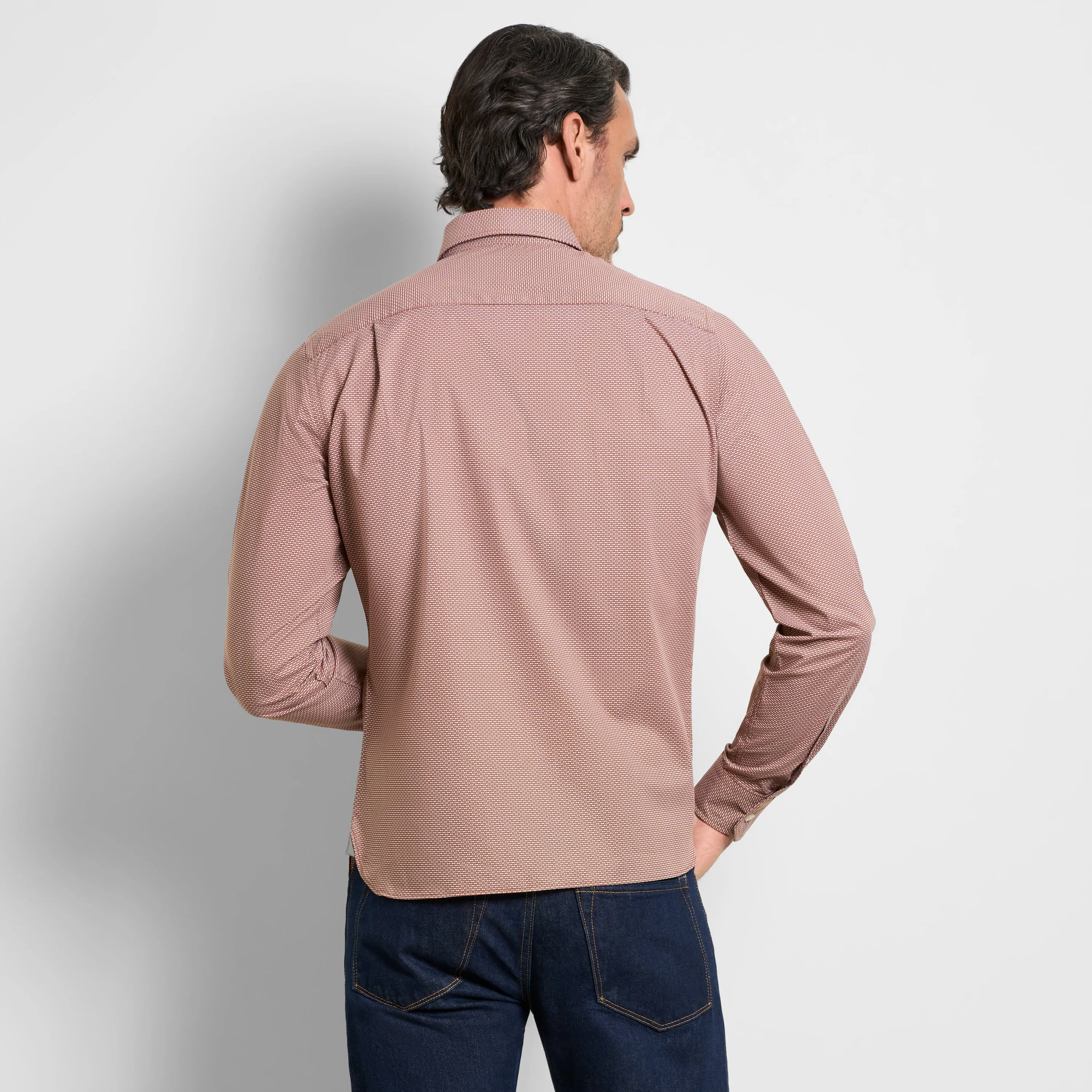 Cronbie Long Sleeve Stain Shield Mini Print - Slim Fit sold by Van Heusen product image thumbnail 5