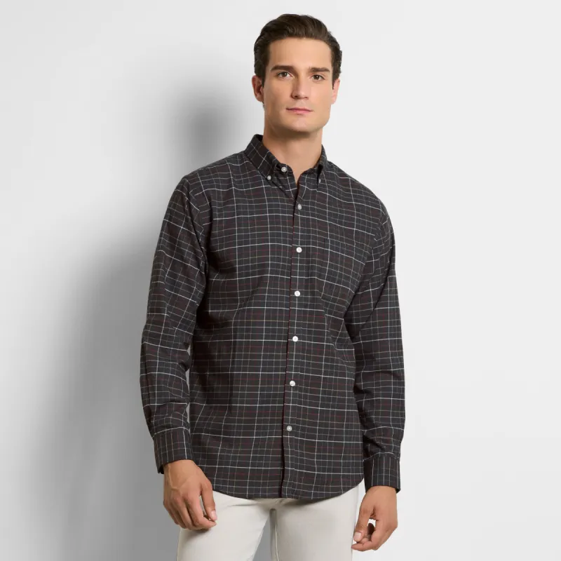 Weekend Twill Long Sleeve Tattersall – Regular Fit sold by Van Heusen