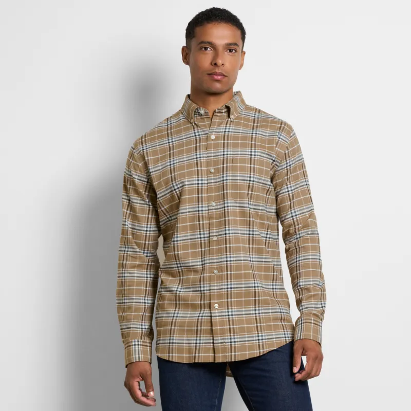 Weekend Twill Long Sleeve Shirt Solid Plaid - Regular Fit sold by Van Heusen
