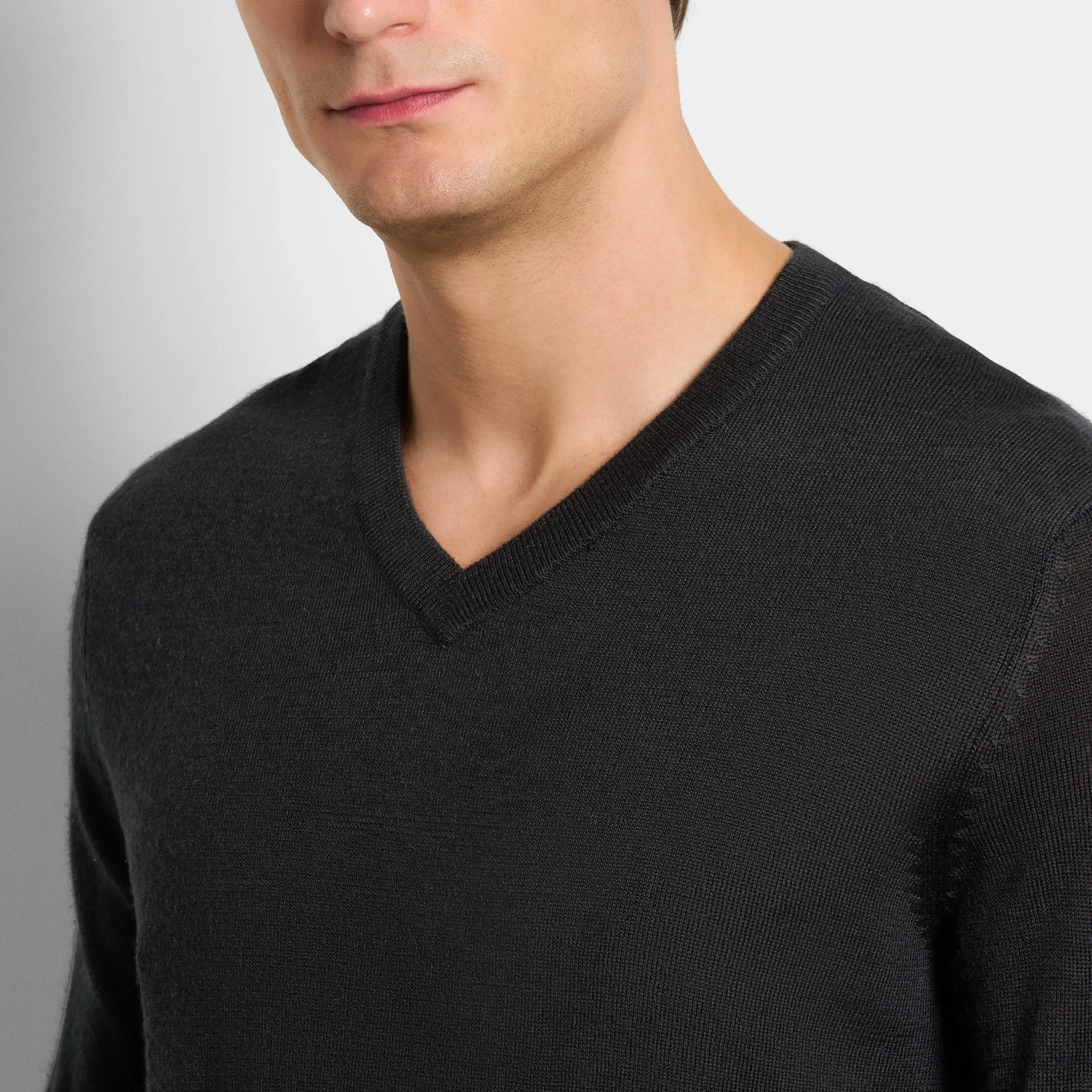 Essential Rhodes Merino V-Neck Sweater – Regular Fit sold by Van Heusen product image thumbnail 3