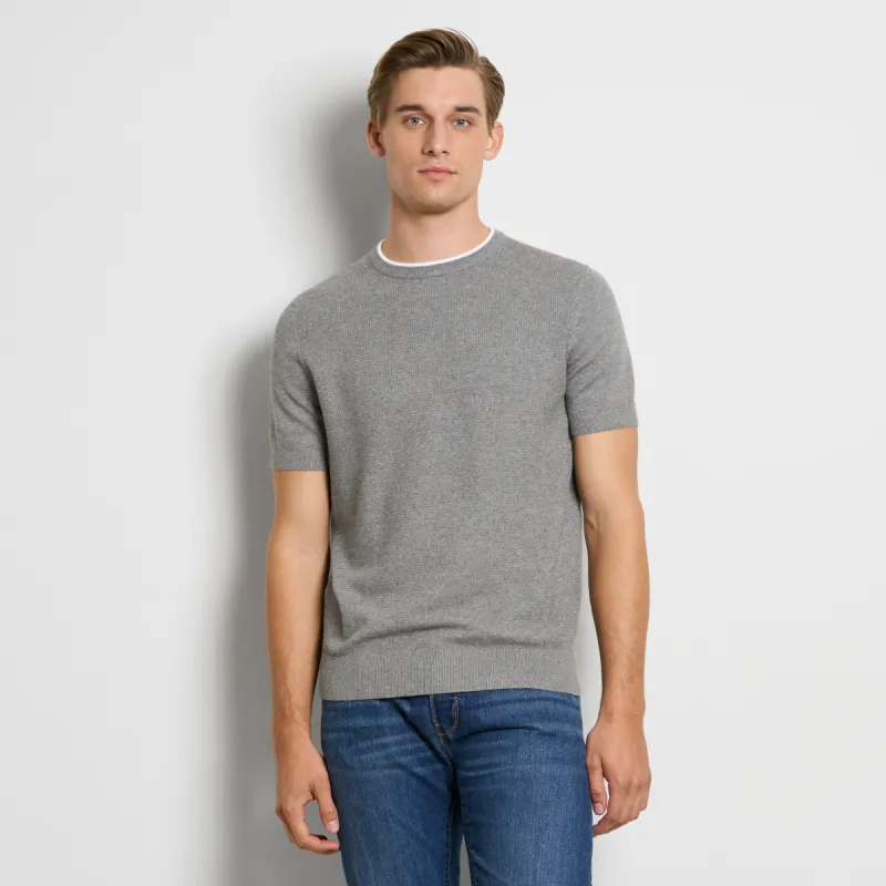 Temp Control Short Sleeve Crewneck Sweater Knit Top sold by Van Heusen