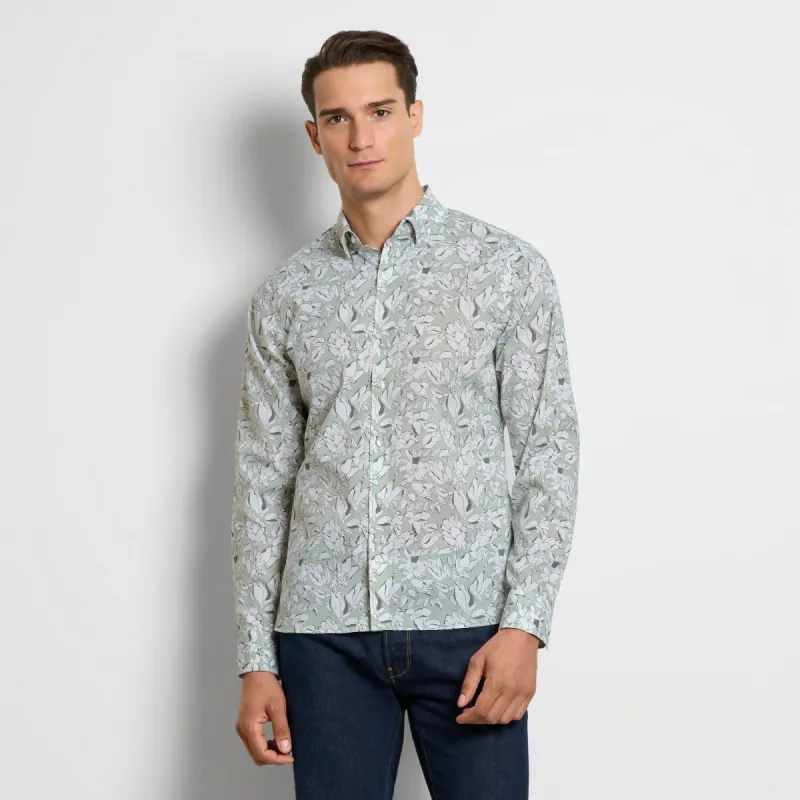 Cronbie Long Sleeve Slim Fit Stain Shield Tulip Print Shirt sold by Van Heusen