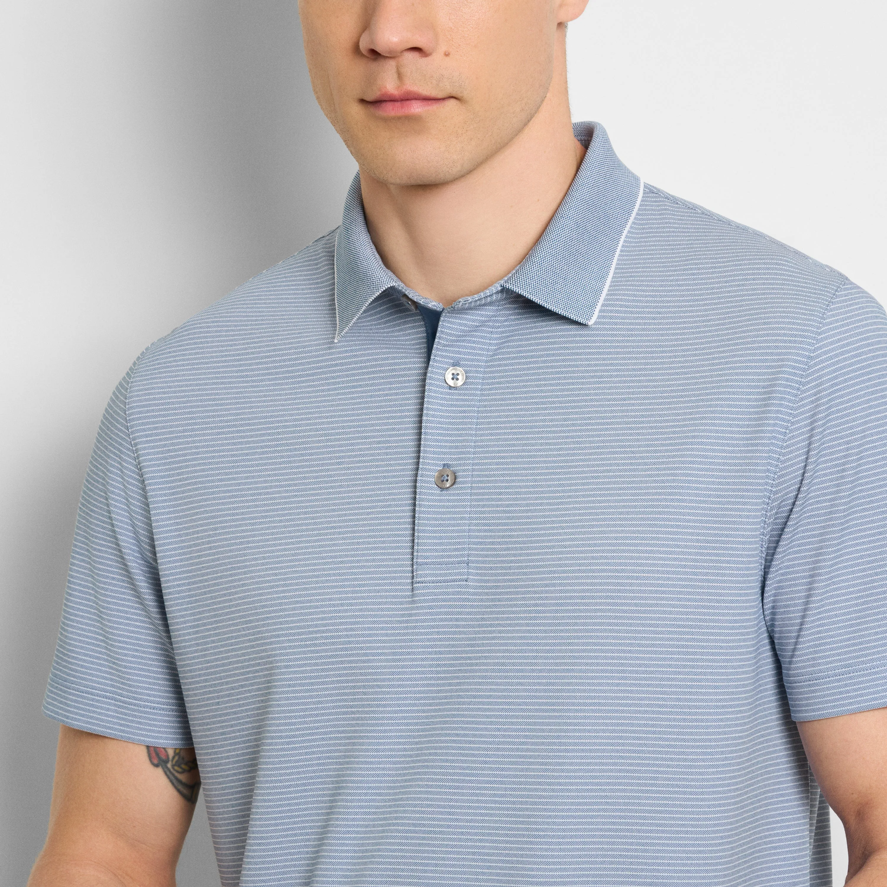 Performance Birdseye Stripe Polo sold by Van Heusen product image thumbnail 3