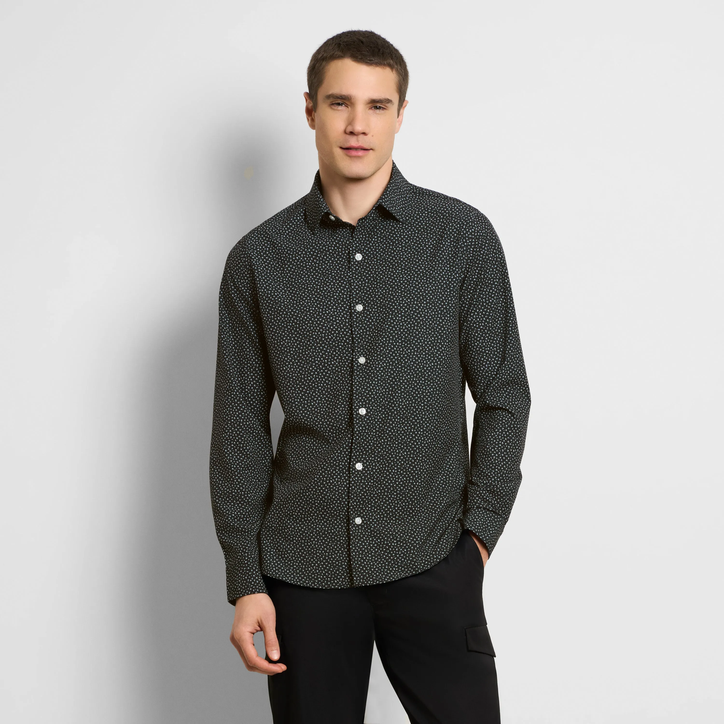 Performance All Way Stretch Abstract Print Shirt - Slim Fit sold by Van Heusen