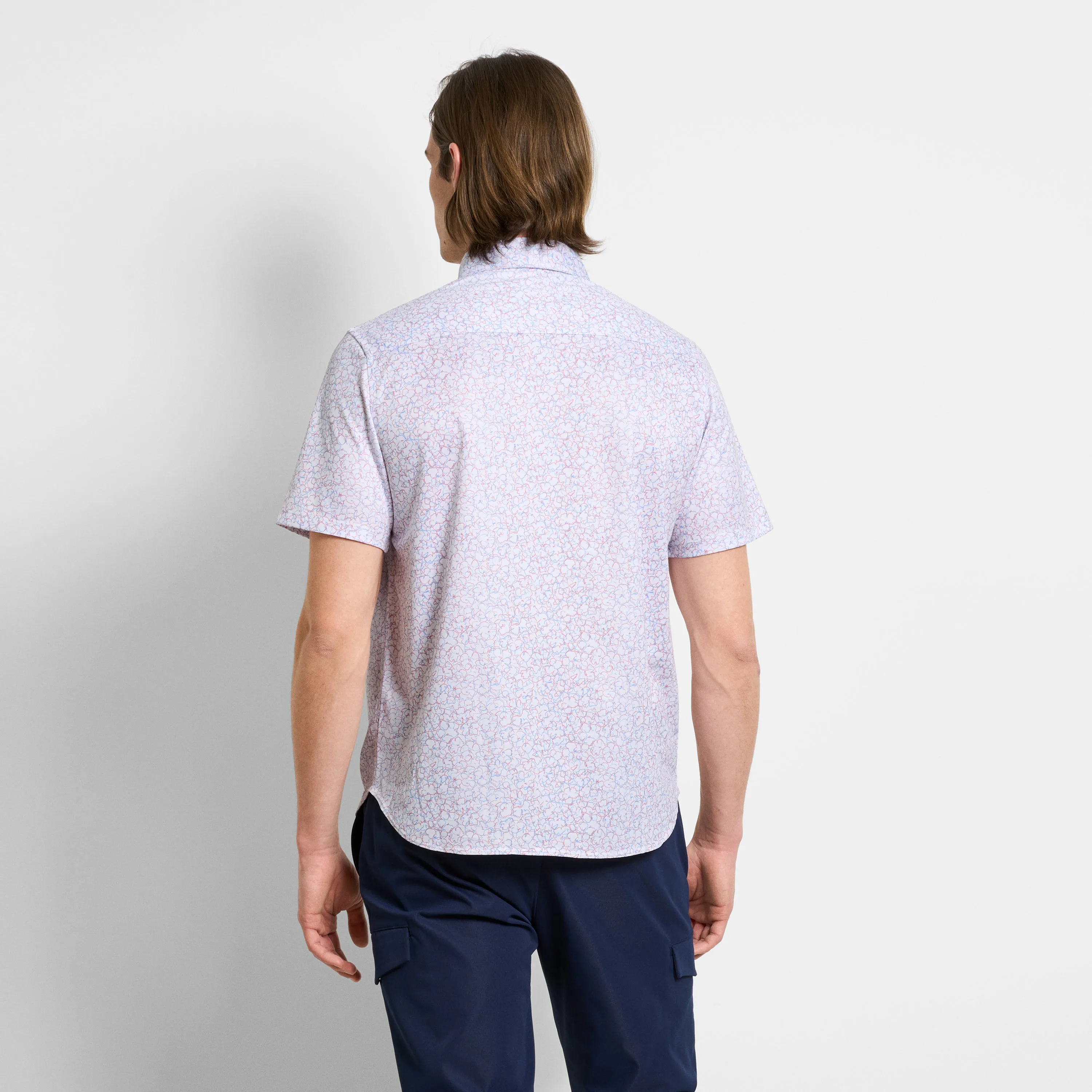 Performance Knit Button Up Flower Print Shirt - Slim Fit sold by Van Heusen product image thumbnail 3