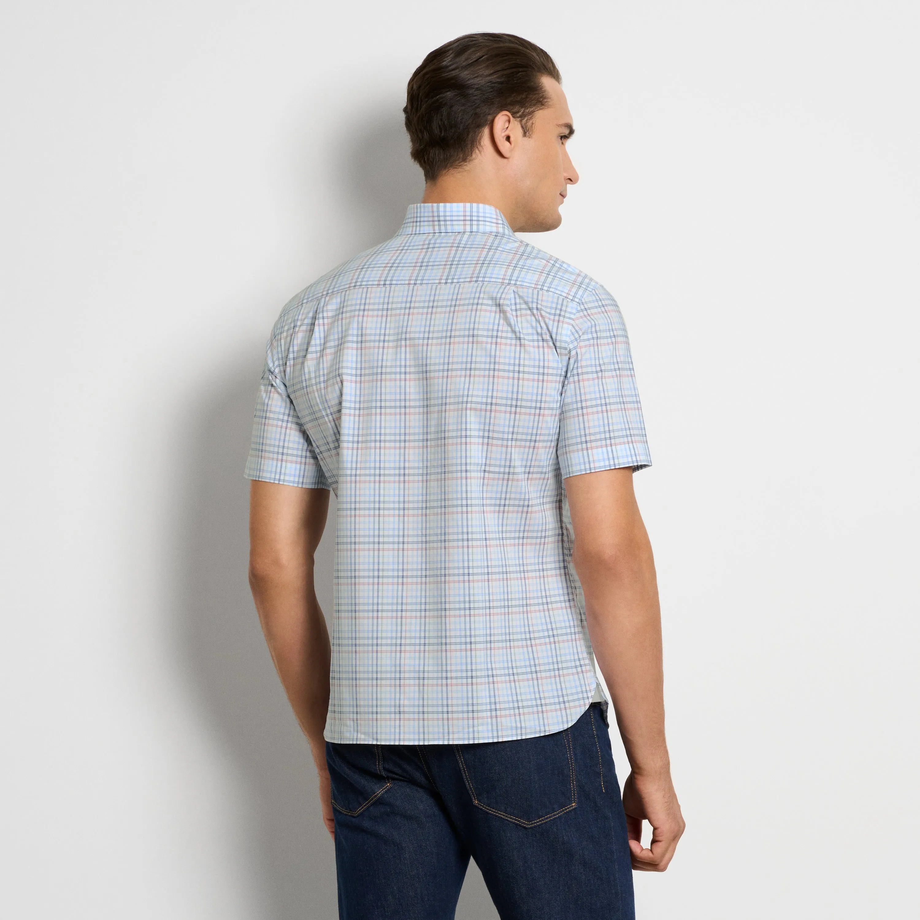 Folsen Short Sleeve Stain Shield Tattersall Print Shirt - Slim Fit sold by Van Heusen product image thumbnail 5