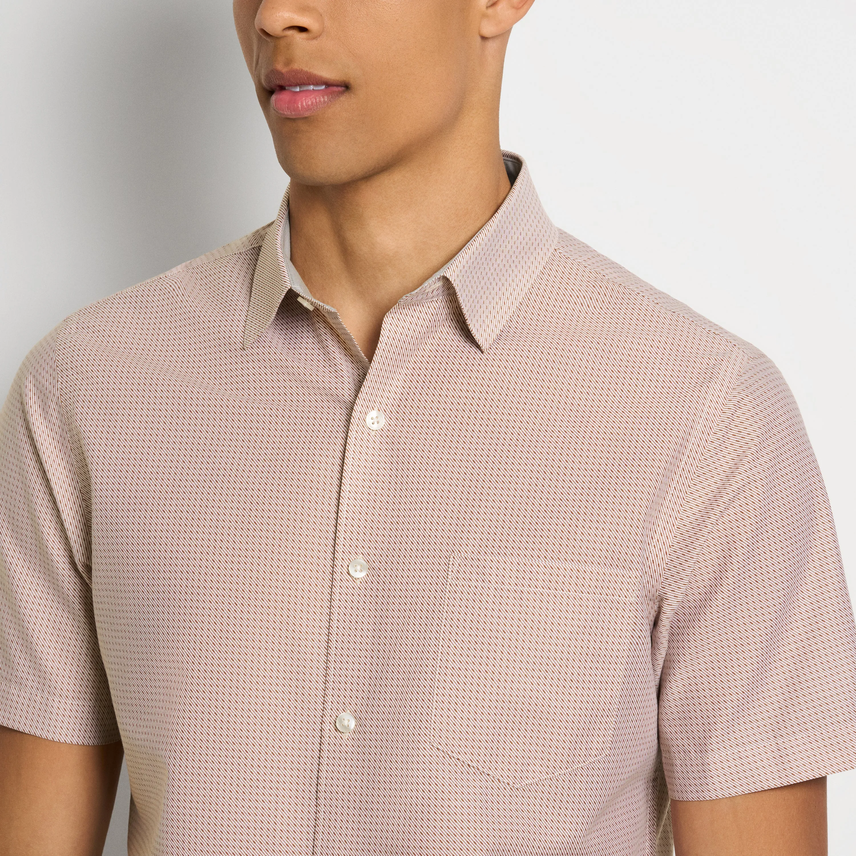 Folsen Short Sleeve Stain Shield Bobbin Print Shirt - Slim Fit sold by Van Heusen product image thumbnail 3