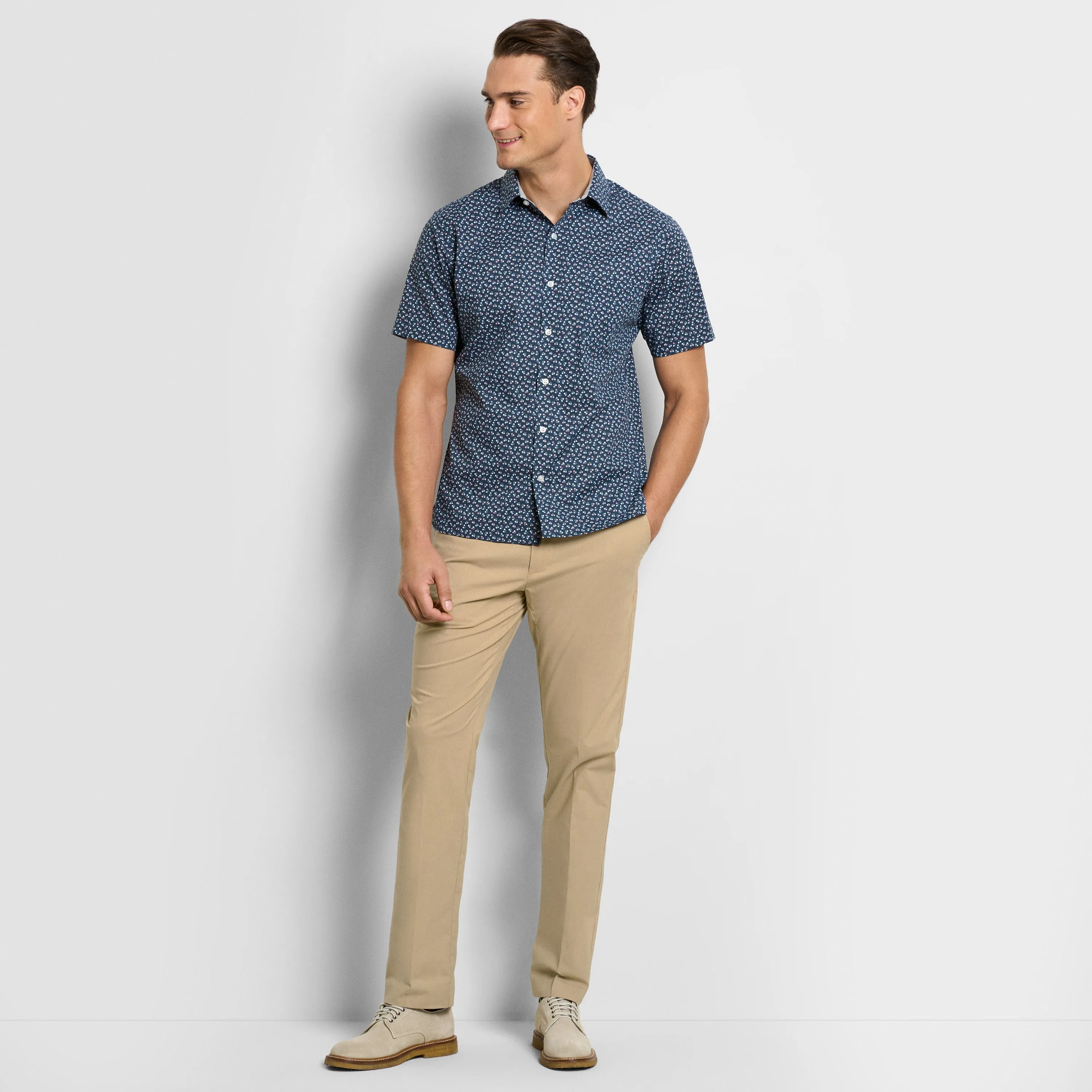 Folsen Short Sleeve Stain Shield Ditzy Print - Slim Fit sold by Van Heusen product image thumbnail 2