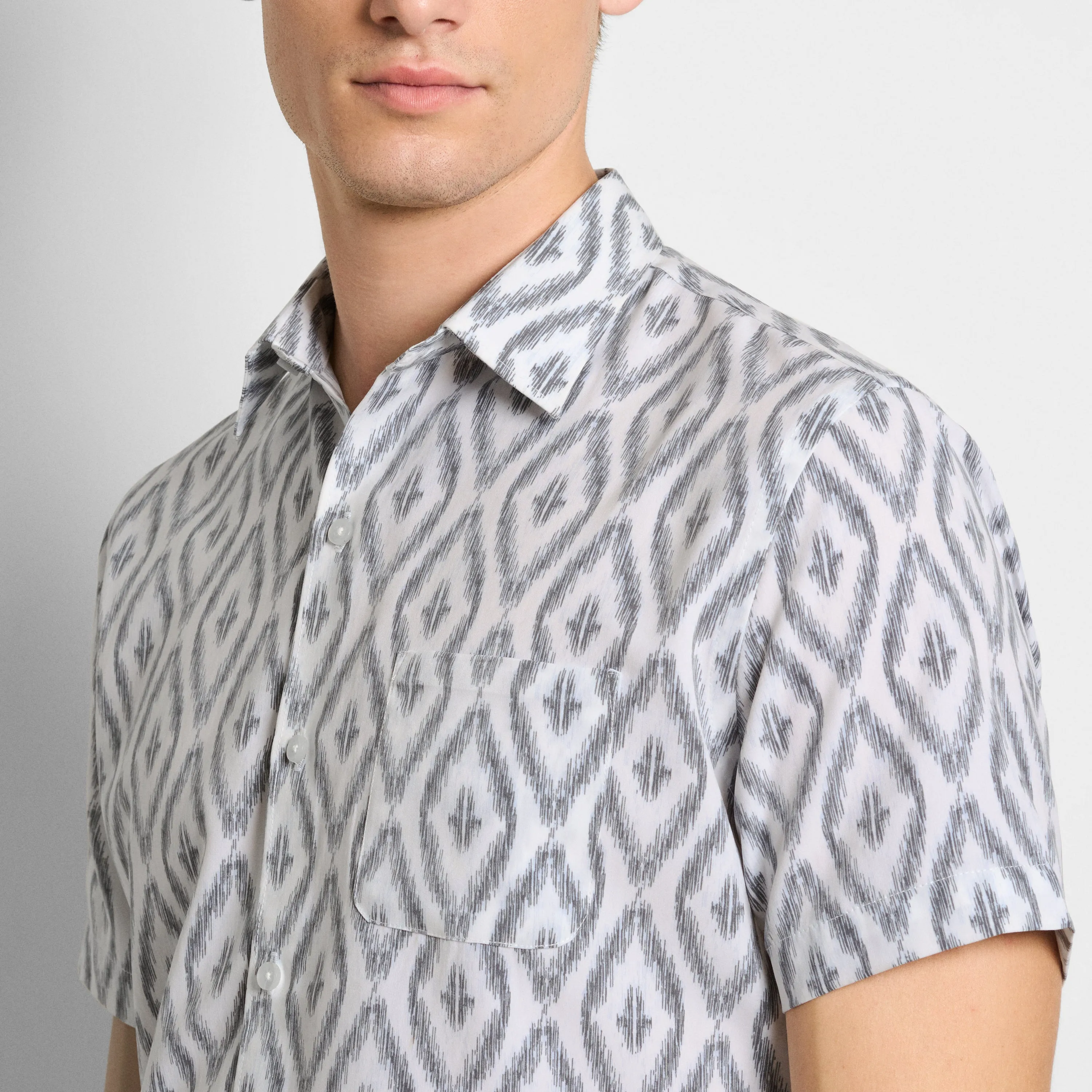 Weekend Ikat Print Camp Shirt - Regular Fit sold by Van Heusen product image thumbnail 3