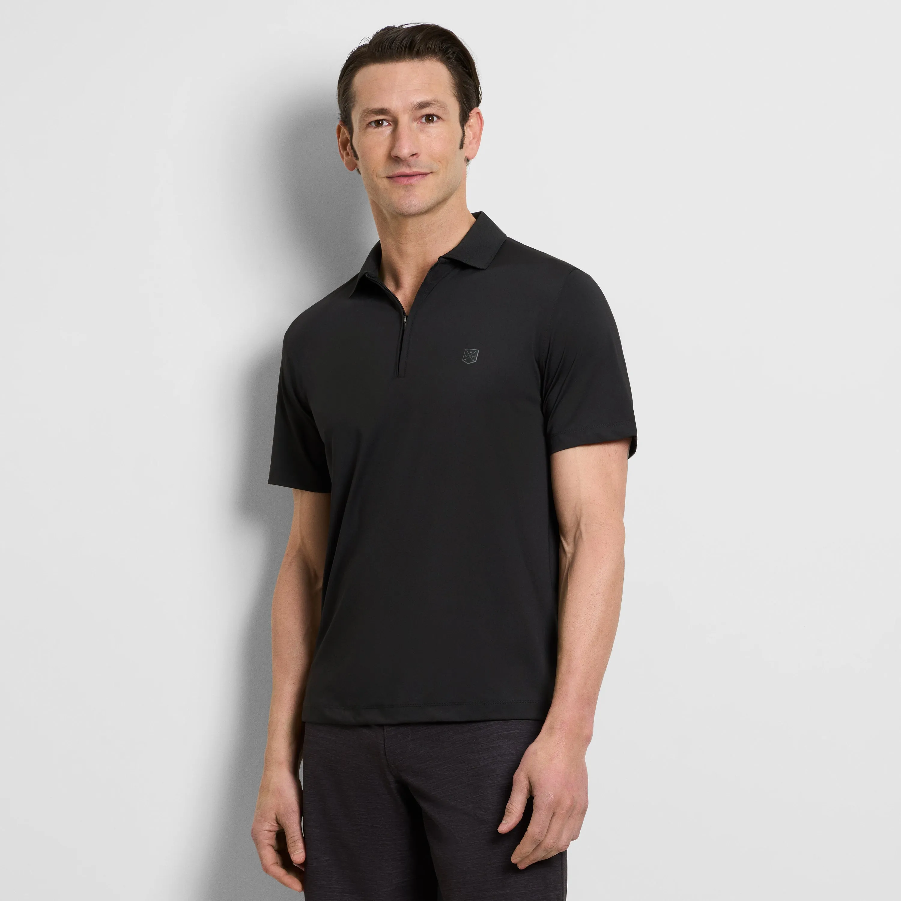 Performance Zip Short Sleeve Polo sold by Van Heusen