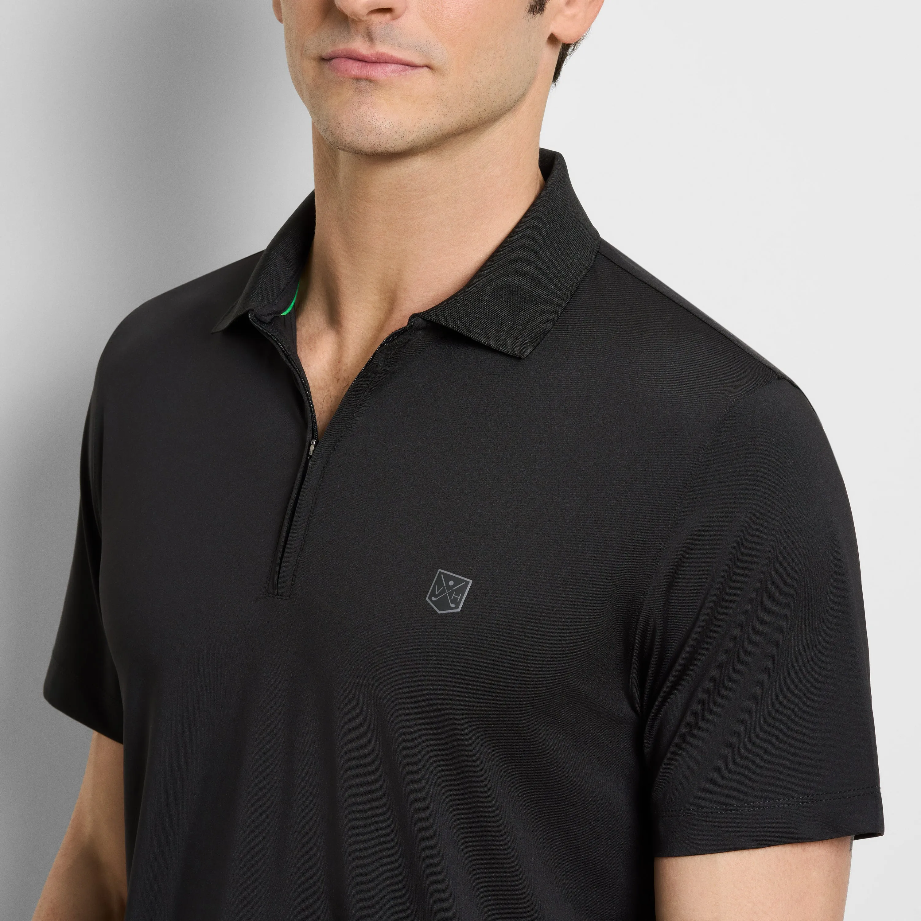 Performance Zip Short Sleeve Polo sold by Van Heusen product image thumbnail 3