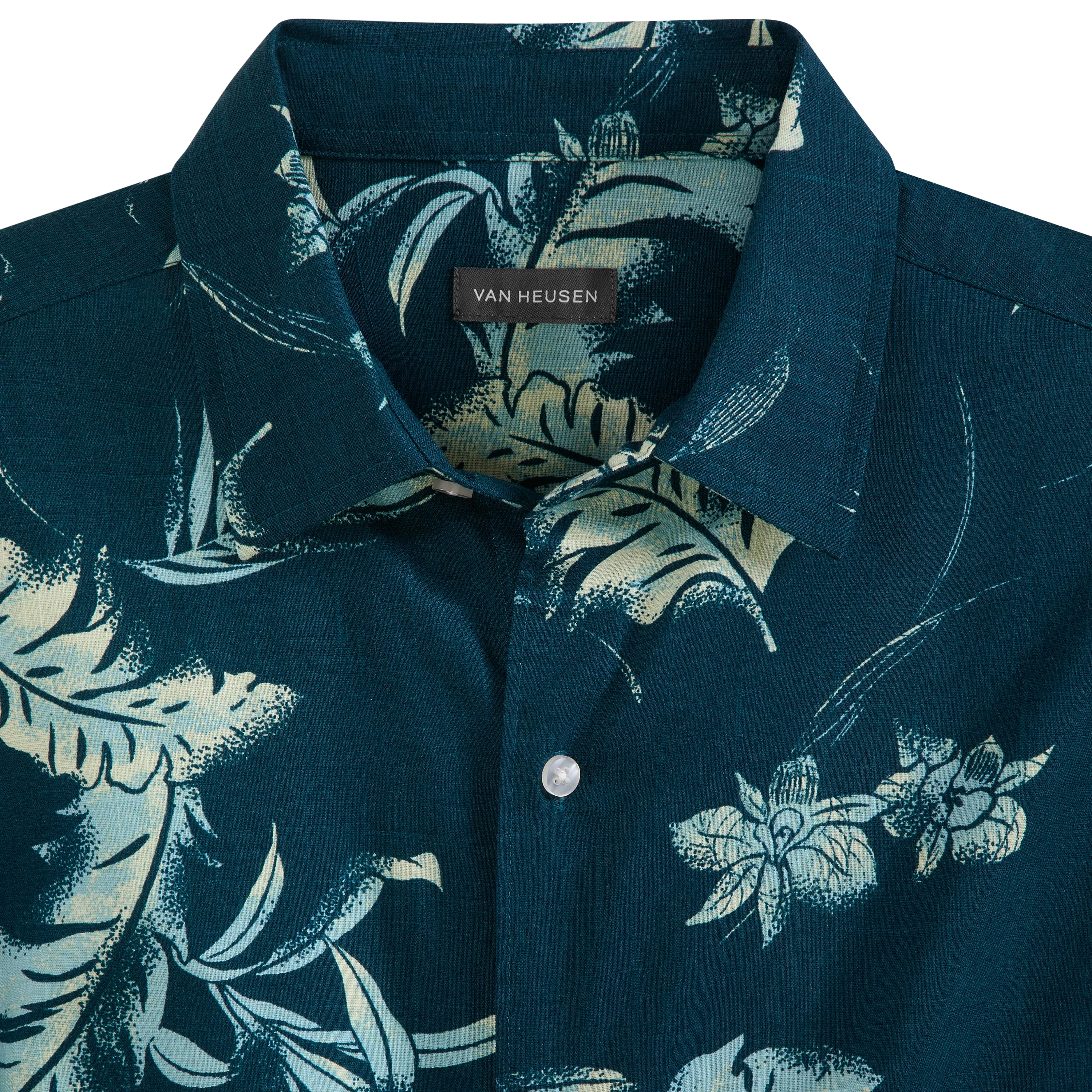 Orchid Print Texture Camp Shirt sold by Van Heusen product image thumbnail 4