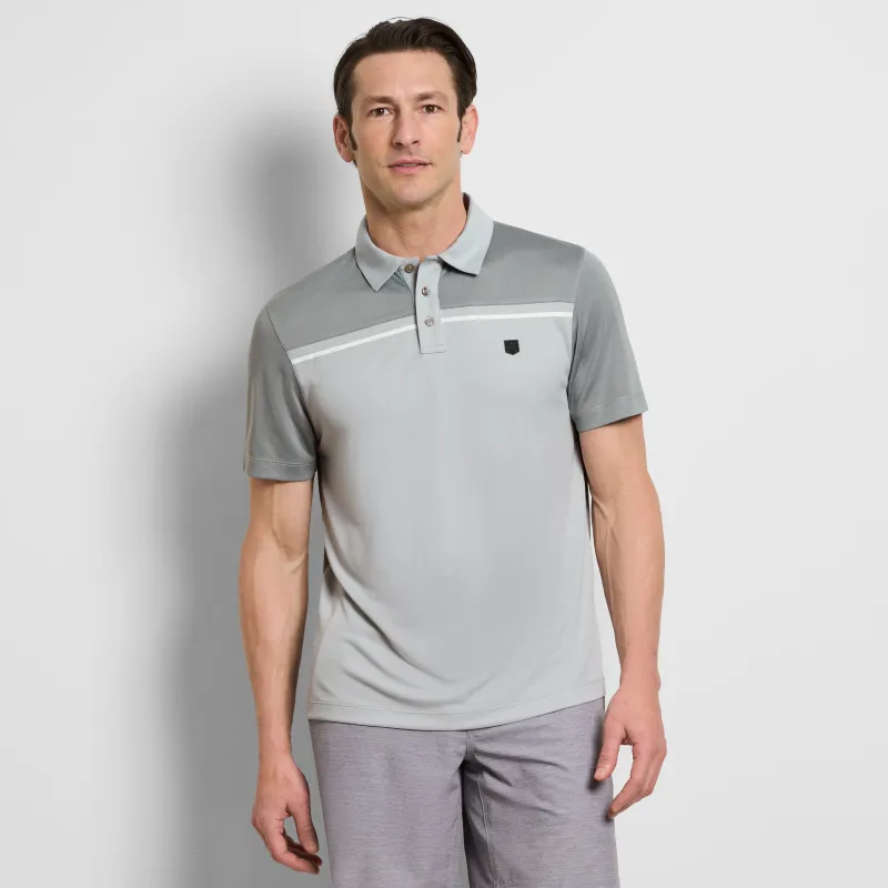 Malbon Pimento Performance Pique Polo Shirt Navy | Parallel