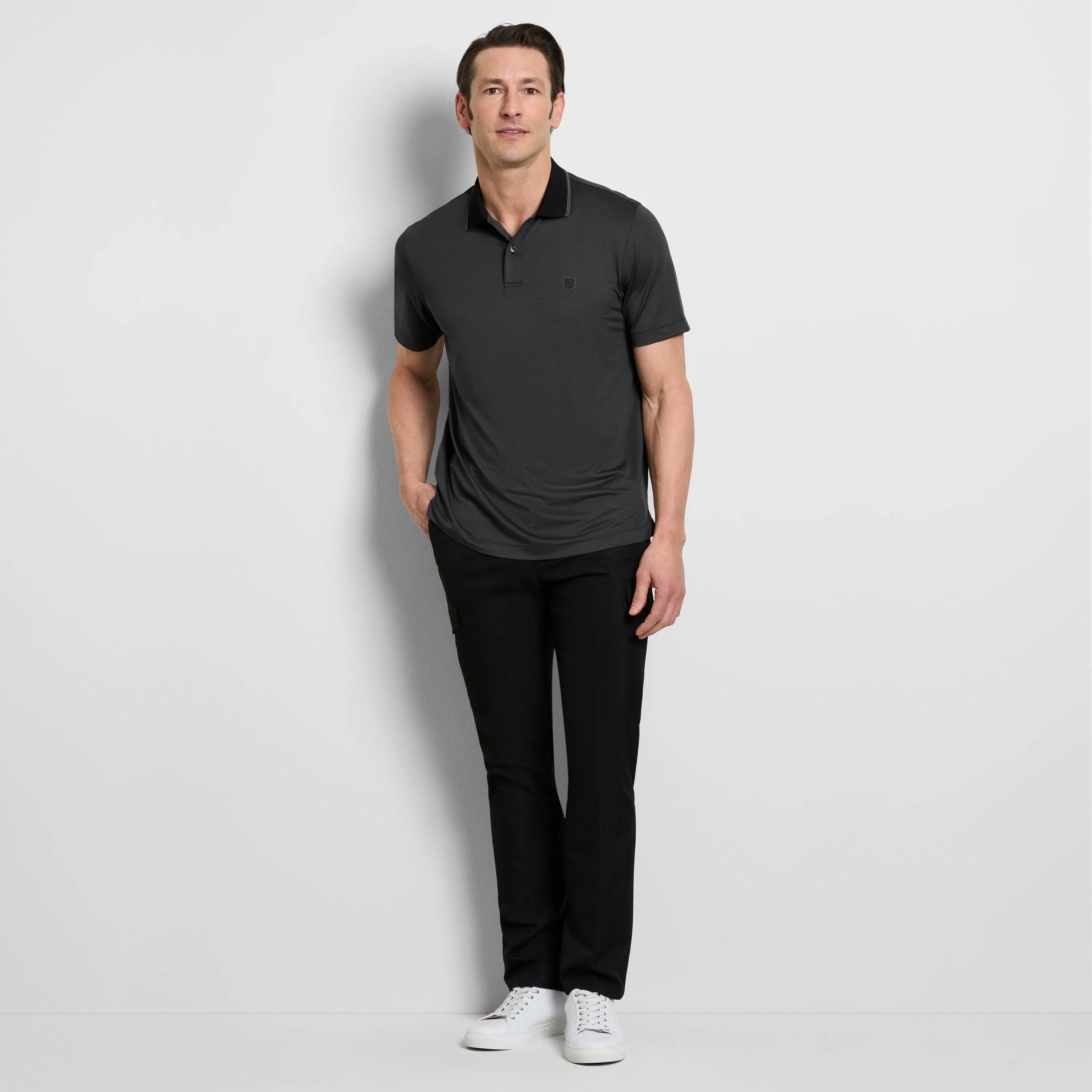 Performance Golf Fine Stripe Polo sold by Van Heusen product image thumbnail 2